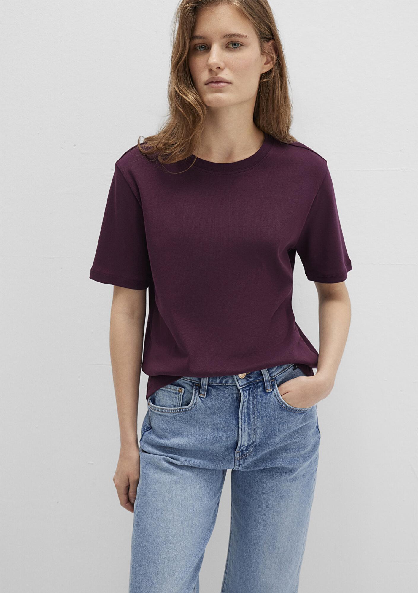 Mavi Mor Basic Tişört Semi Slim Fit / Yarı Dar Kesim 1612916-70434