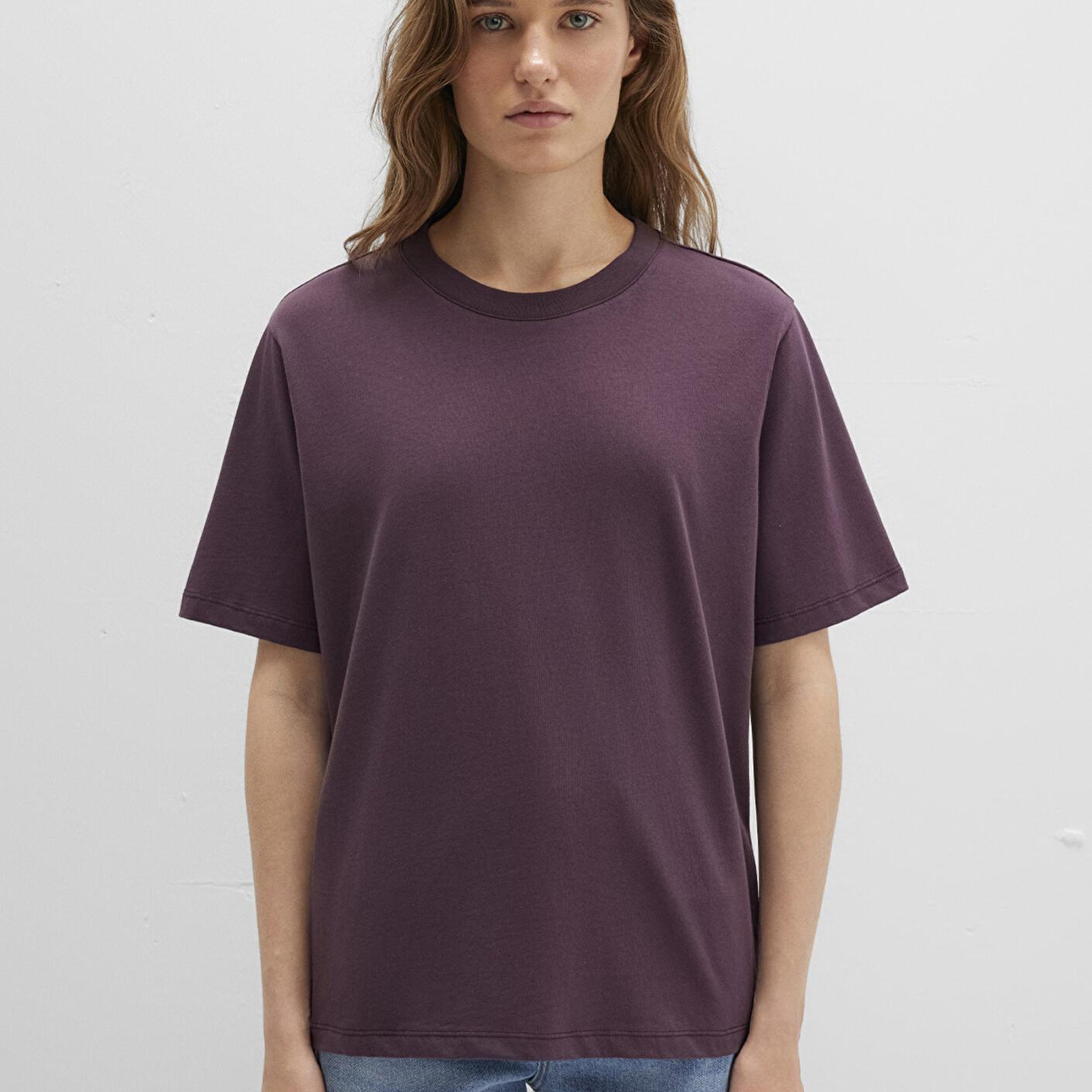 Mavi Biskilet Yaka Mor Basic Tişört Regular Fit / Normal Kesim 1600955-70434