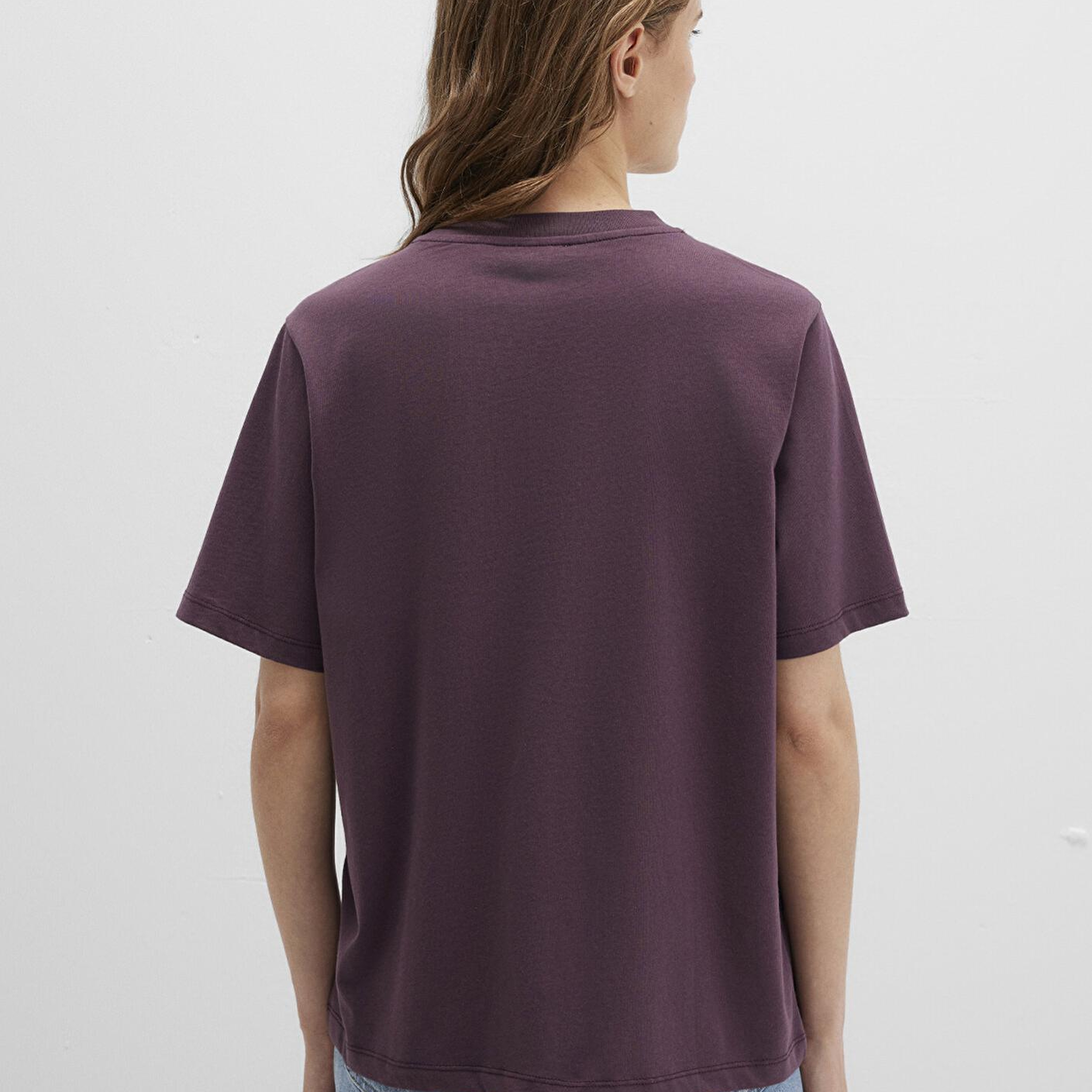 Mavi Biskilet Yaka Mor Basic Tişört Regular Fit / Normal Kesim 1600955-70434