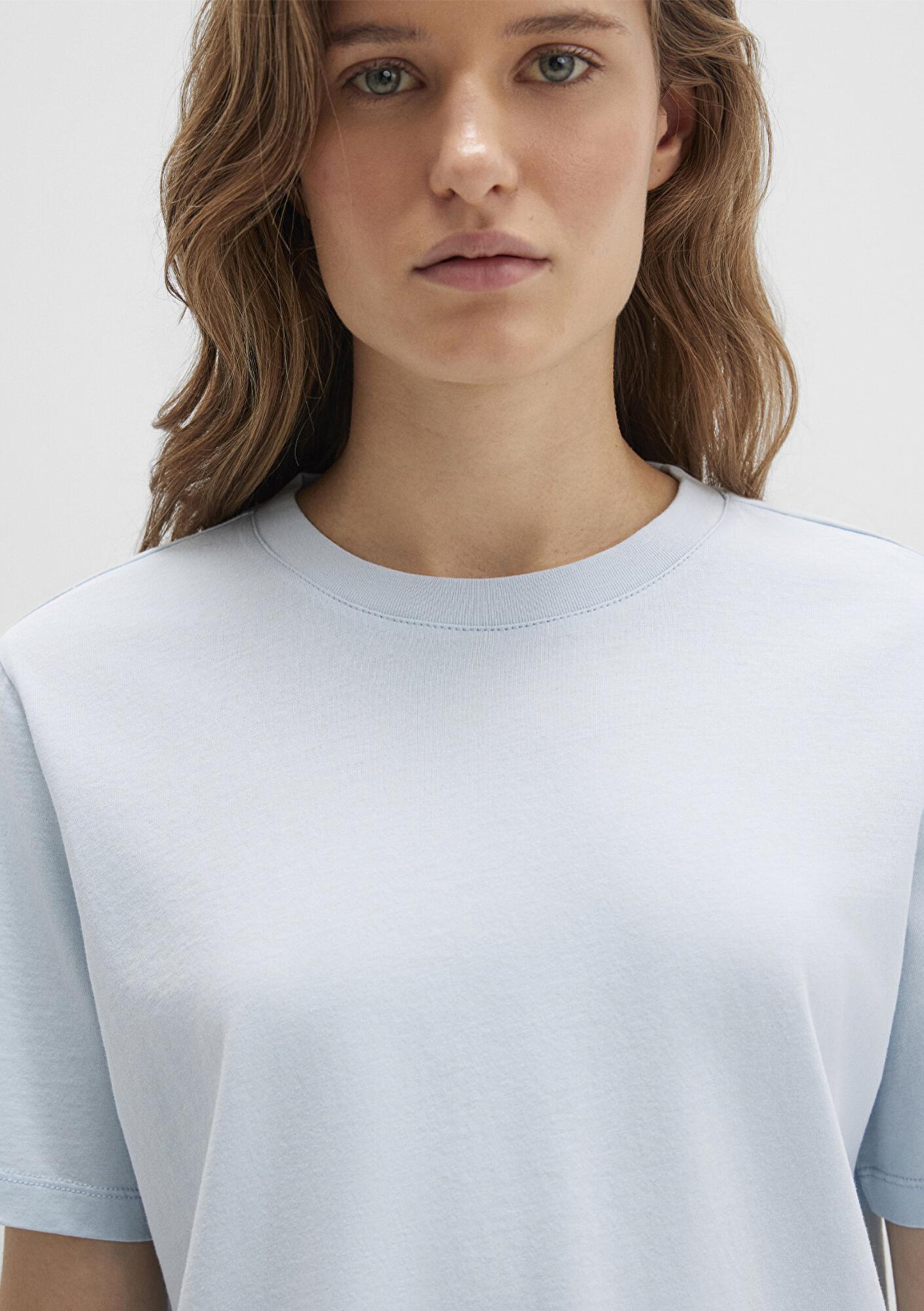 Mavi Bisiklet Yaka Mavi Basic Tişört Regular Fit / Normal Kesim 1600955-89484