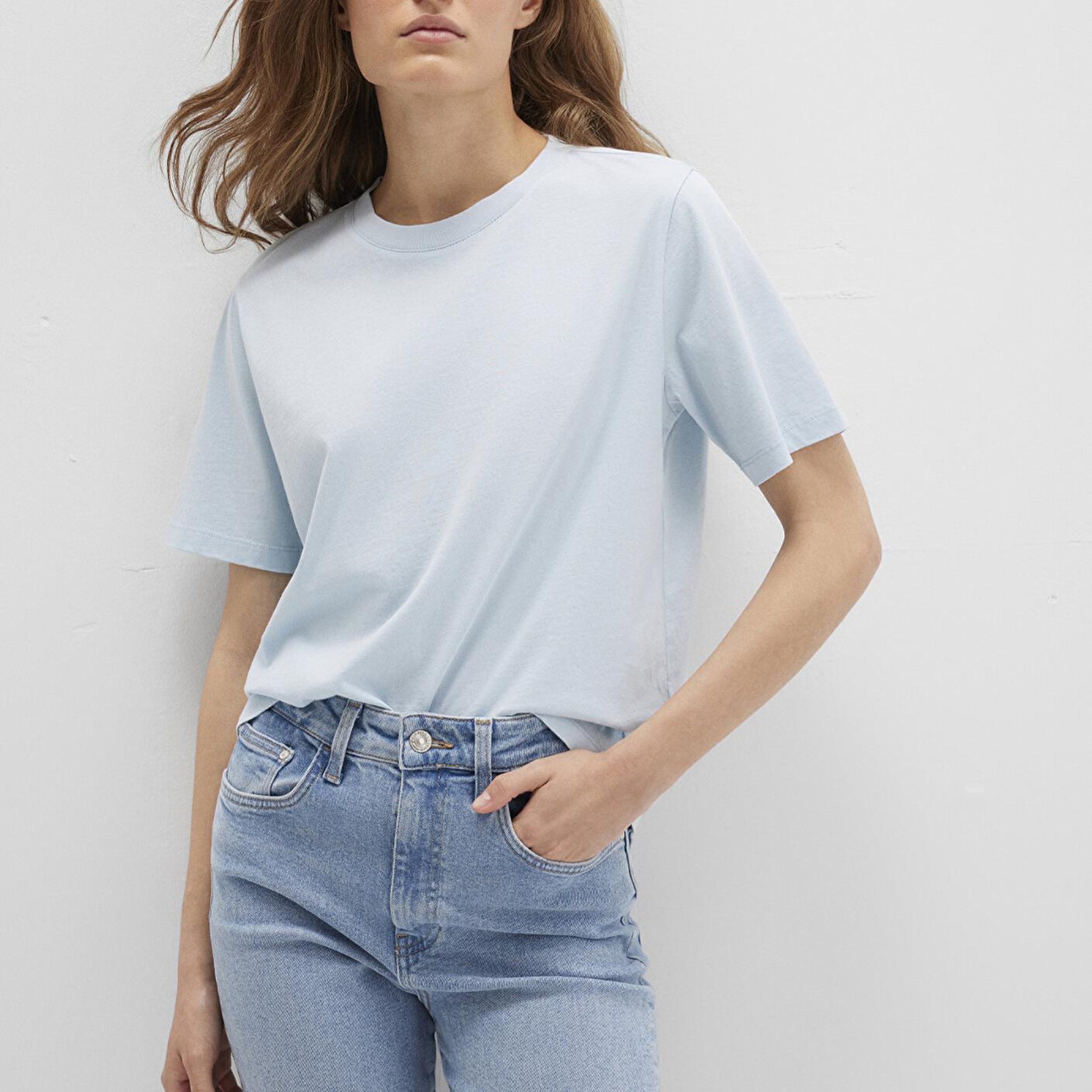 Mavi Bisiklet Yaka Mavi Basic Tişört Regular Fit / Normal Kesim 1600955-89484