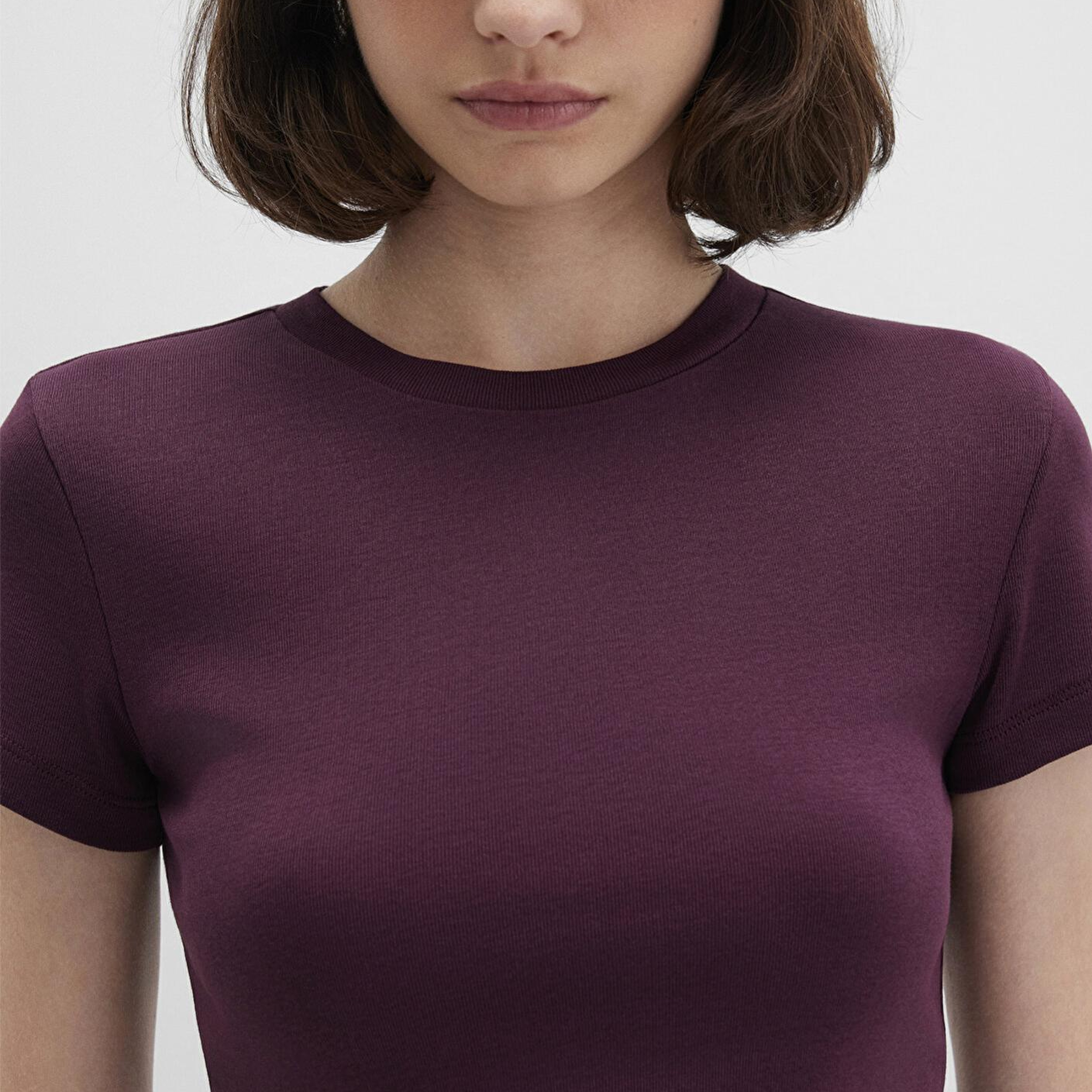 Mavi Mor Basic Crop Tişört Crop / Kısa Kesim 1600814-70434