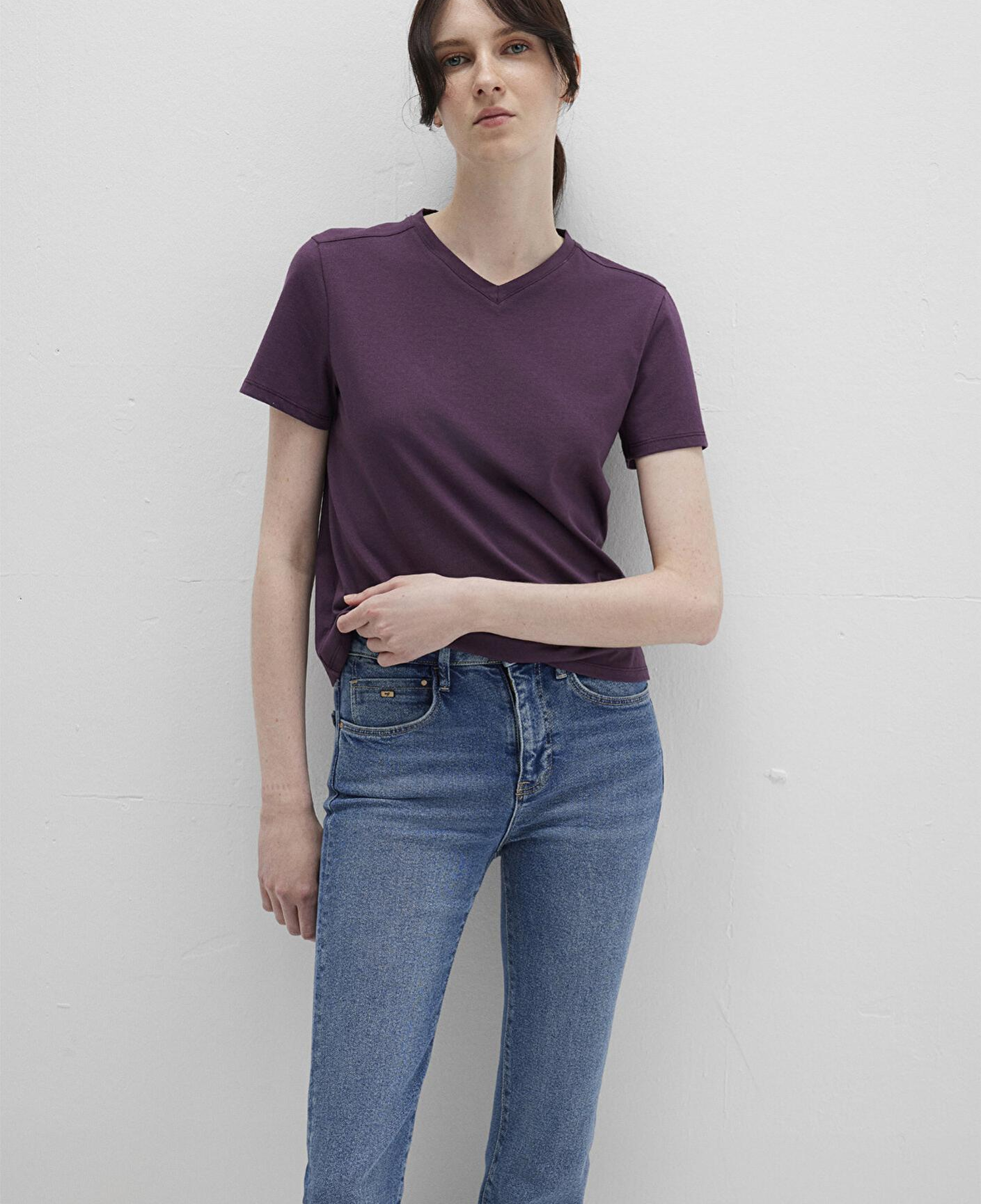 Mavi Mor Basic Tişört Slim Fit / Dar Kesim 1613536-70635