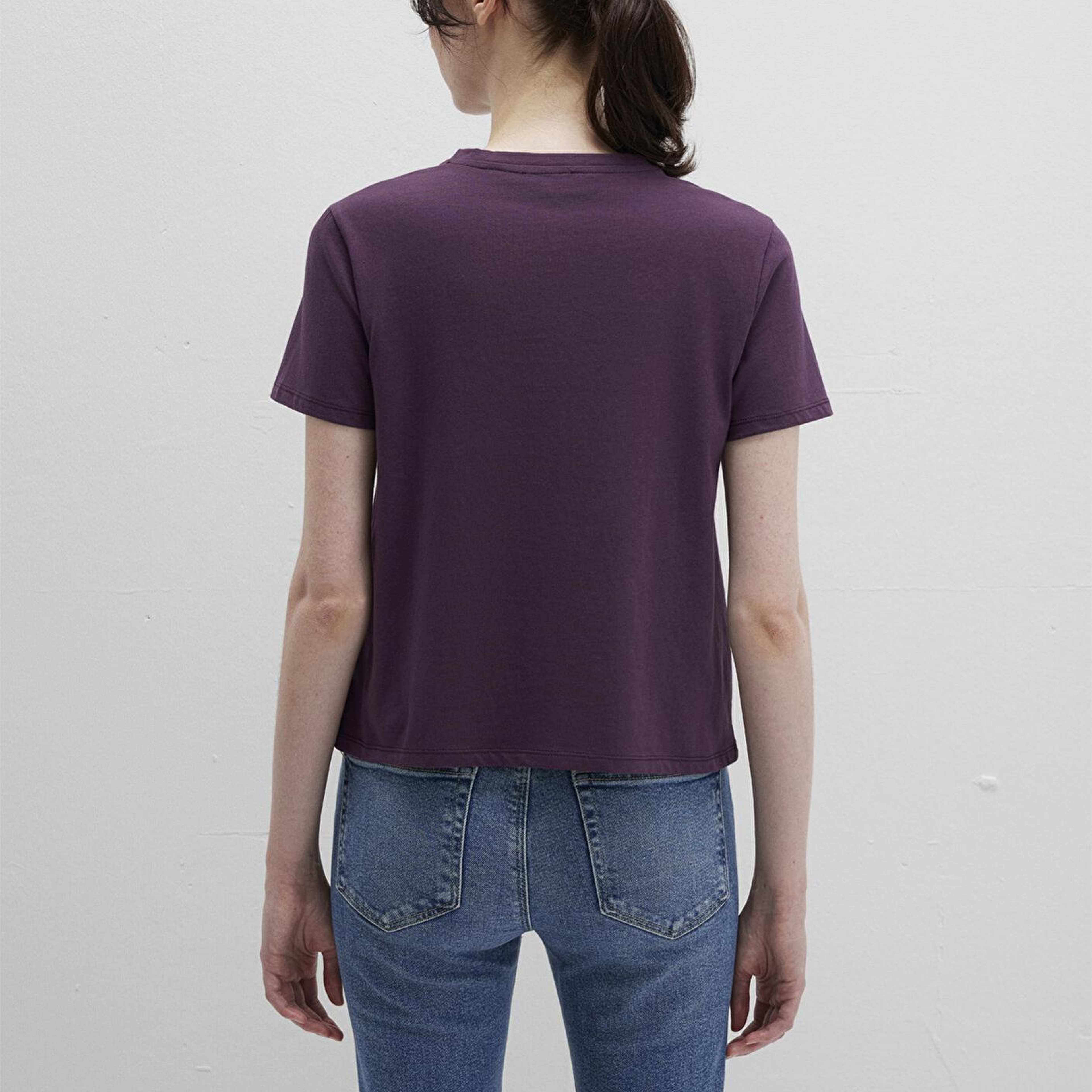 Mavi Mor Basic Tişört Slim Fit / Dar Kesim 1613536-70635