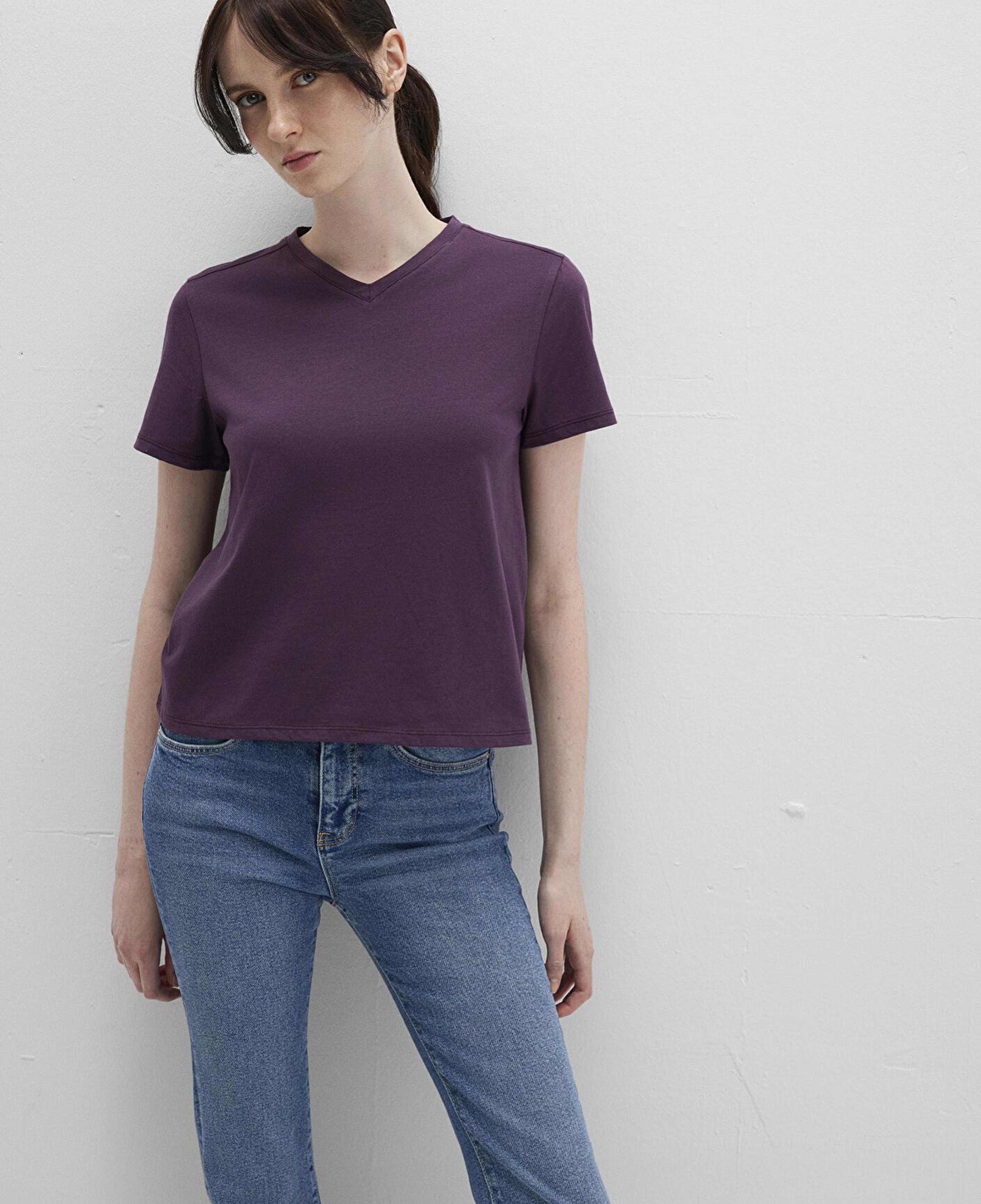 Mavi Mor Basic Tişört Slim Fit / Dar Kesim 1613536-70635