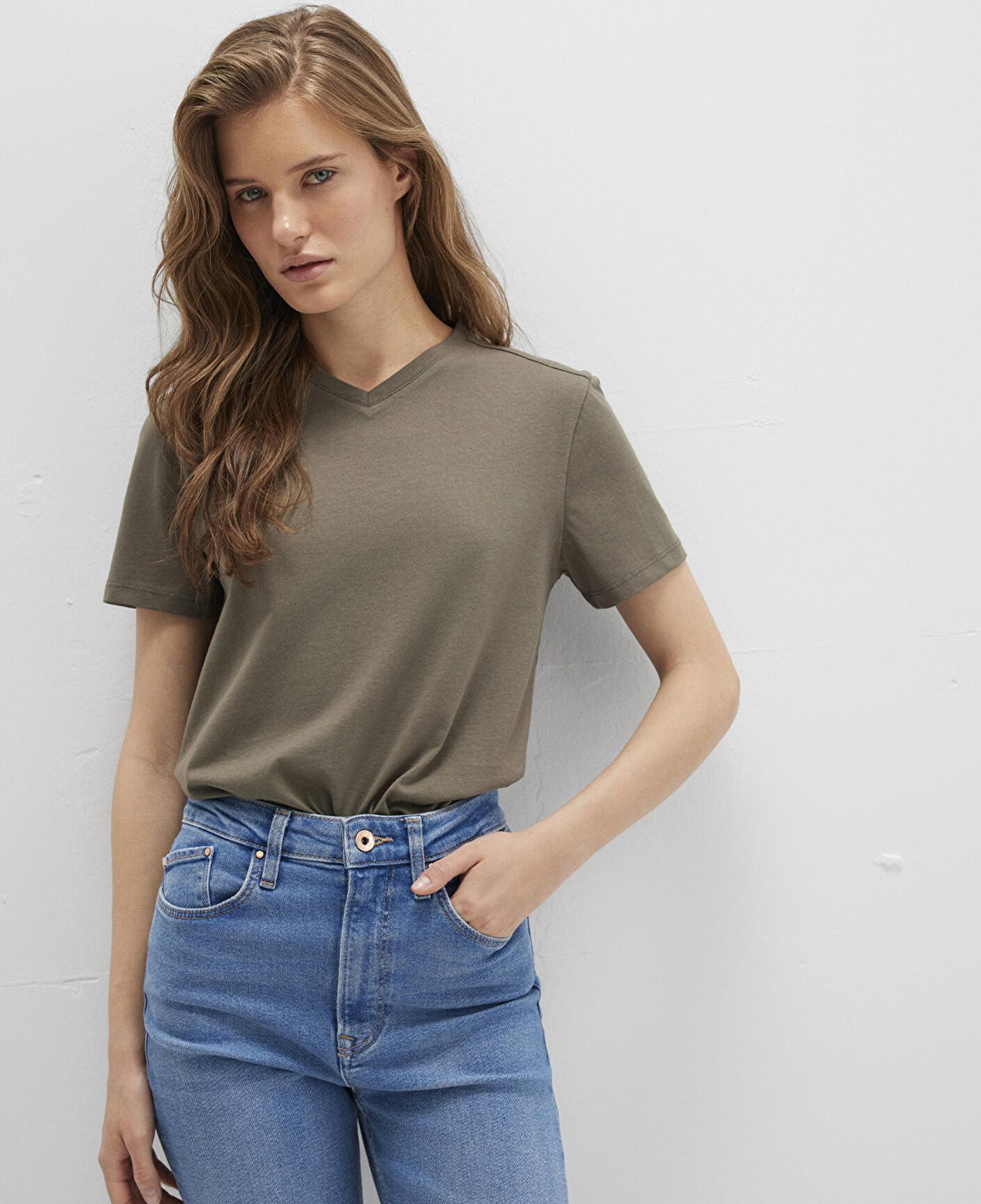 Mavi Haki Basic Tişört Slim Fit / Dar Kesim 1613536-86961