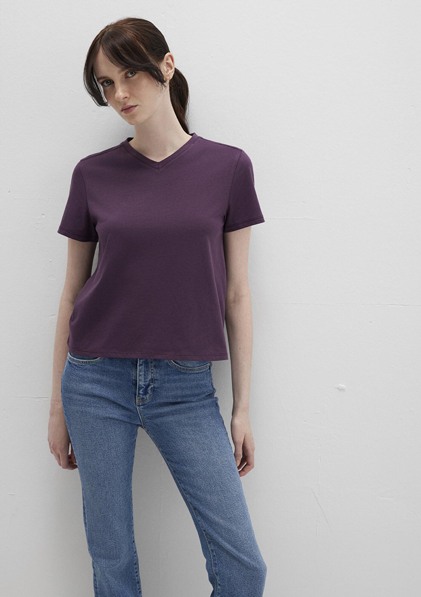 Mavi Mor Basic Tişört Slim Fit / Dar Kesim 1613536-70635