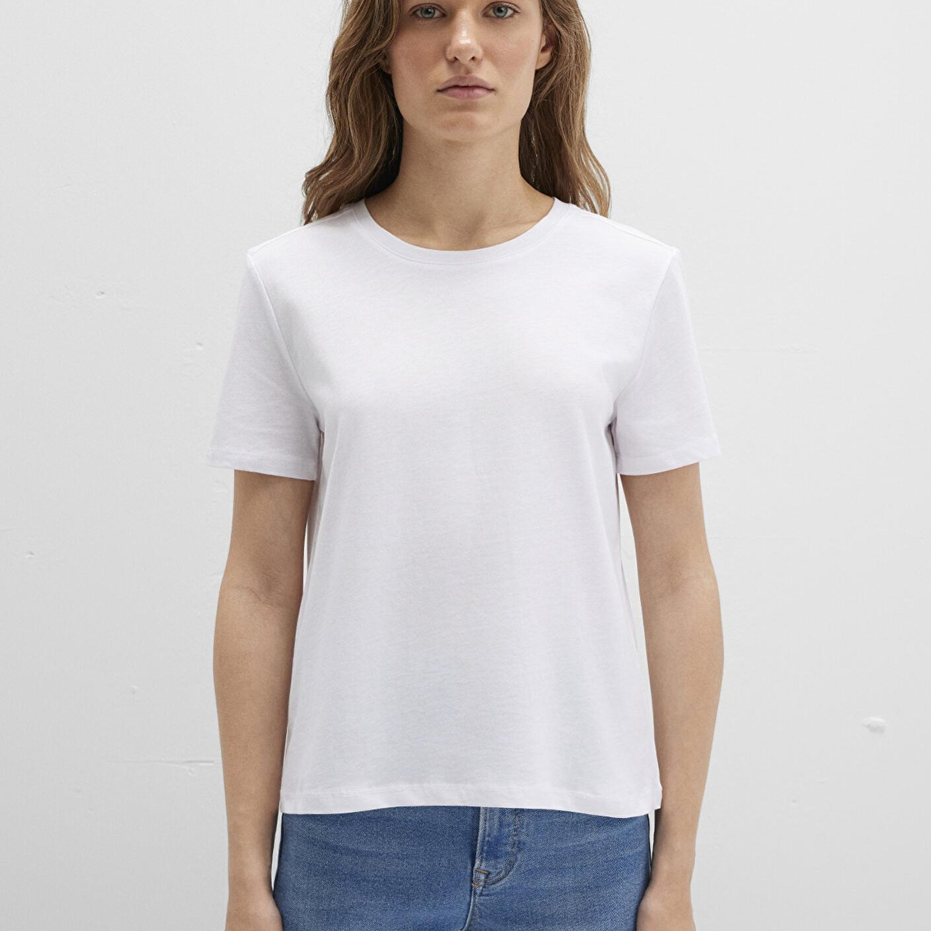 Mavi Beyaz Basic Tişört Slim Fit / Dar Kesim 1613406-620