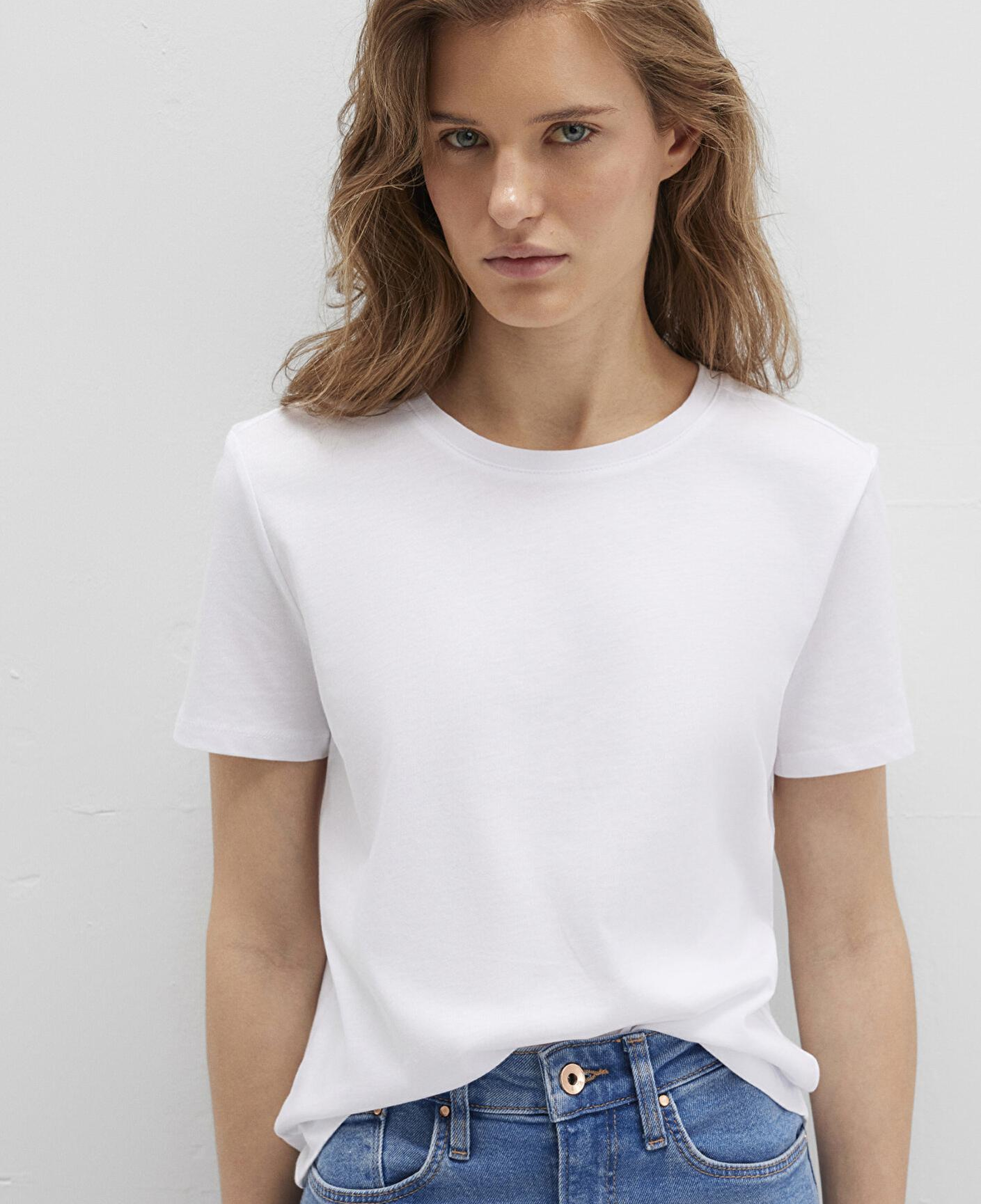 Mavi Beyaz Basic Tişört Slim Fit / Dar Kesim 1613406-620