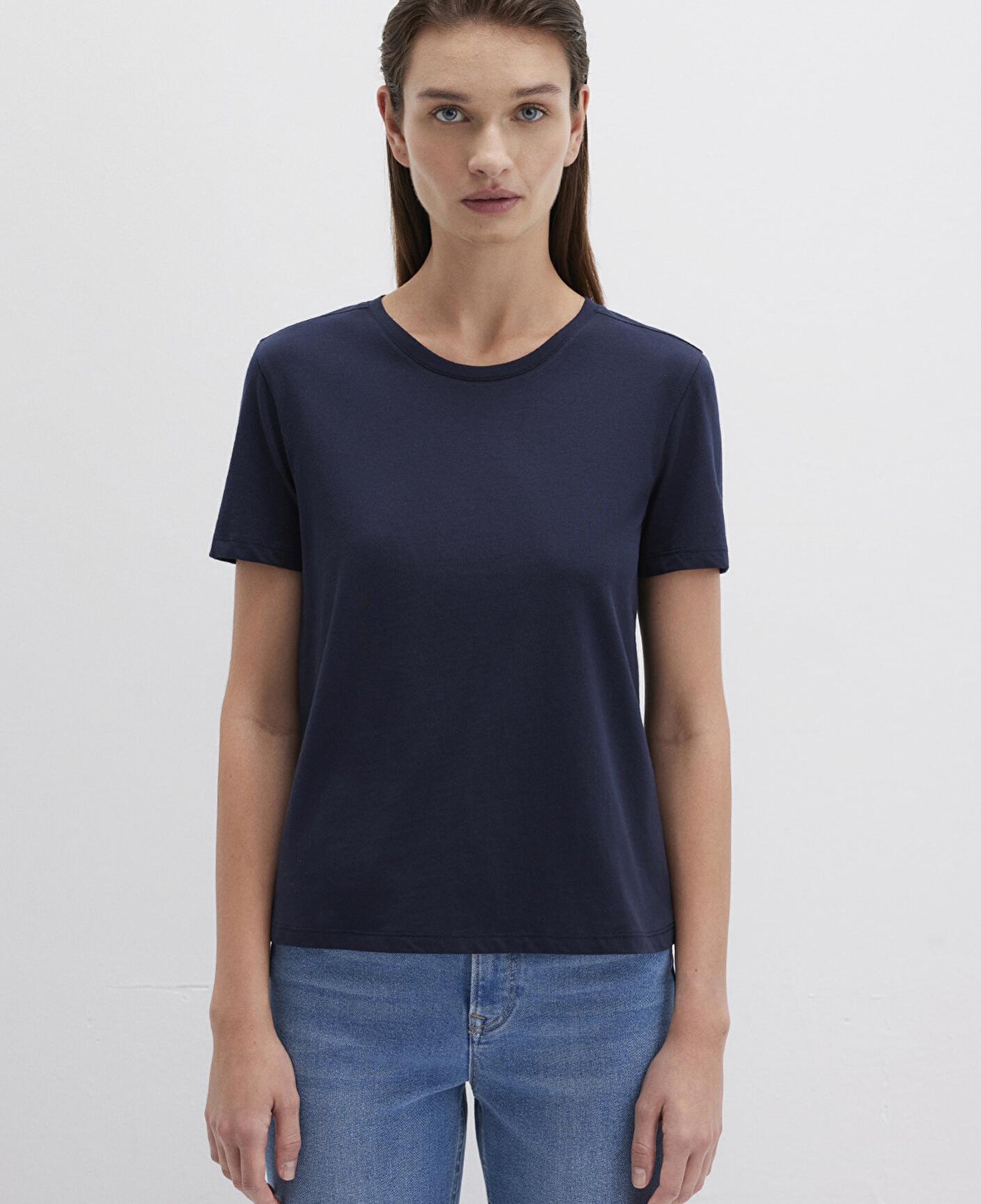 Mavi Lacivert Basic Tişört Slim Fit / Dar Kesim 1613406-86623