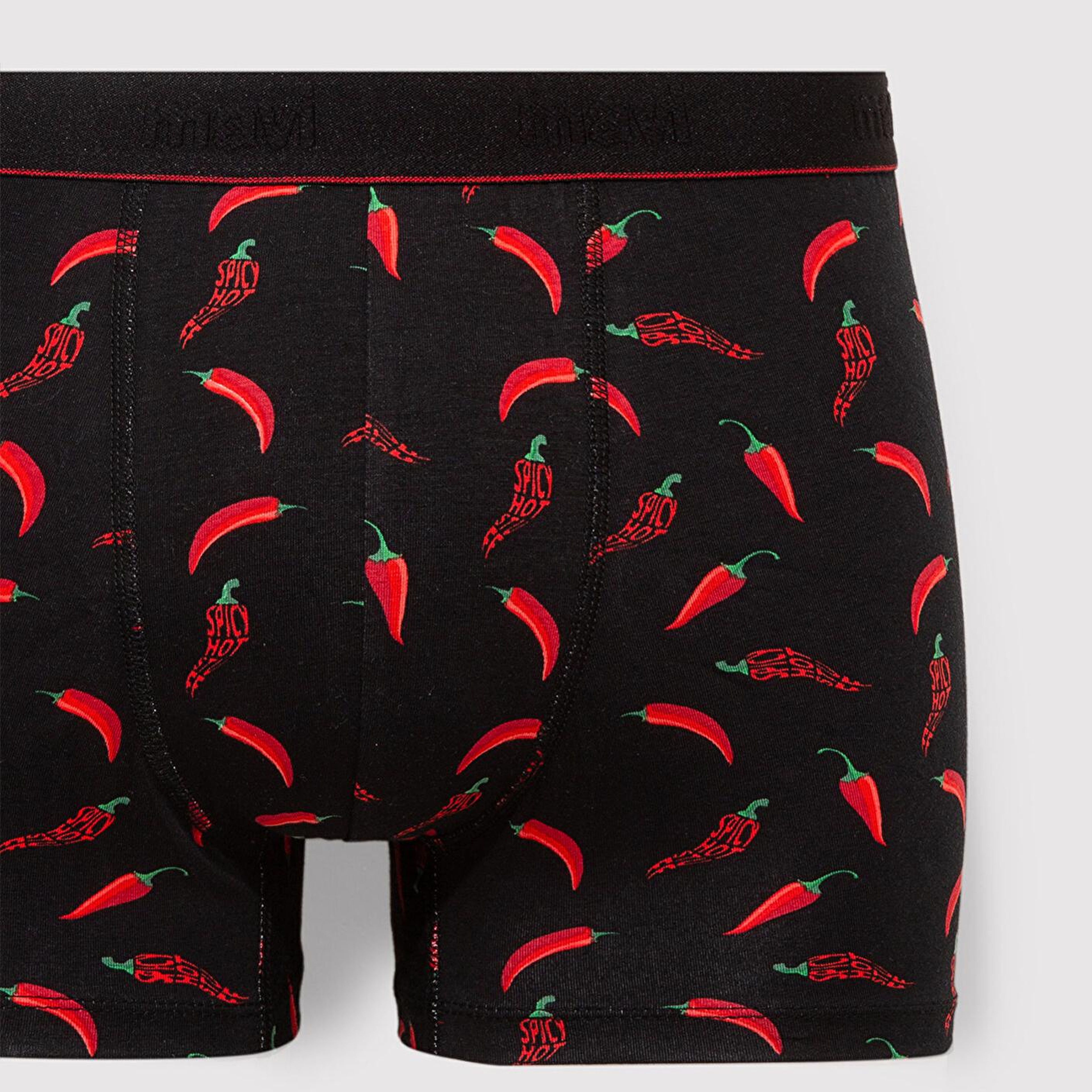 Mavi Biber Baskılı Siyah Boxer 0911980-900