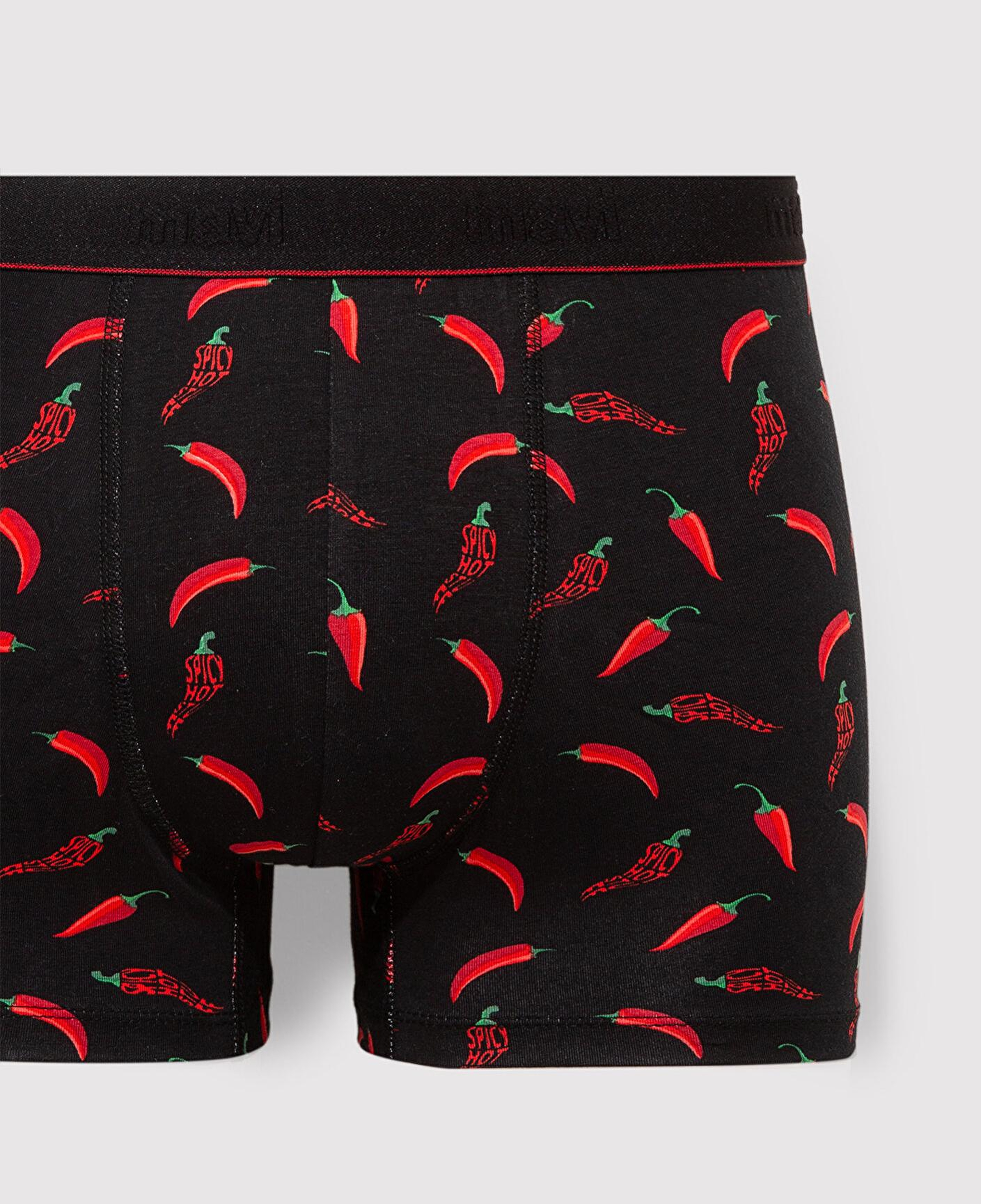 Mavi Biber Baskılı Siyah Boxer 0911980-900