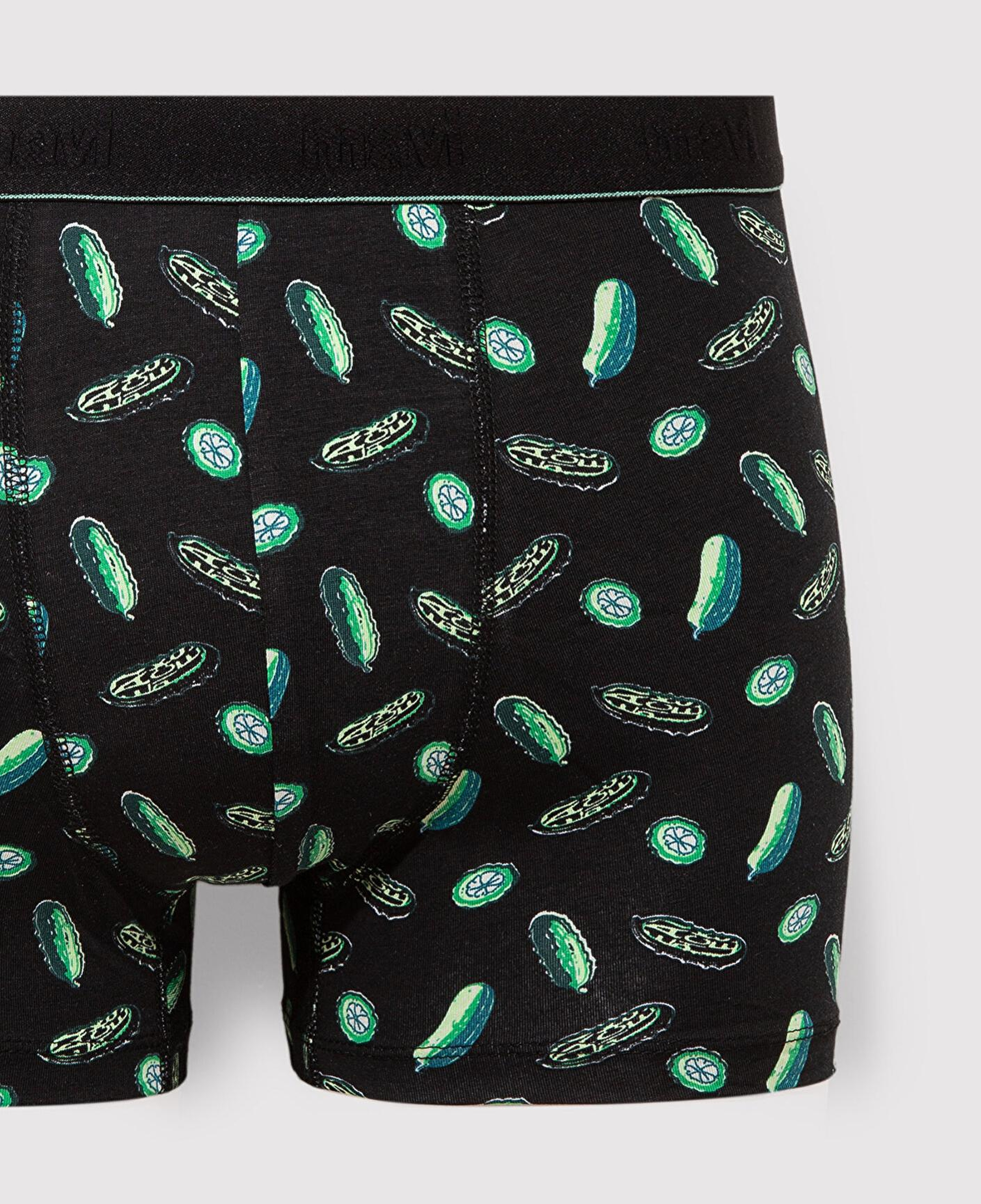 Mavi Baskılı Siyah Boxer 0911979-900