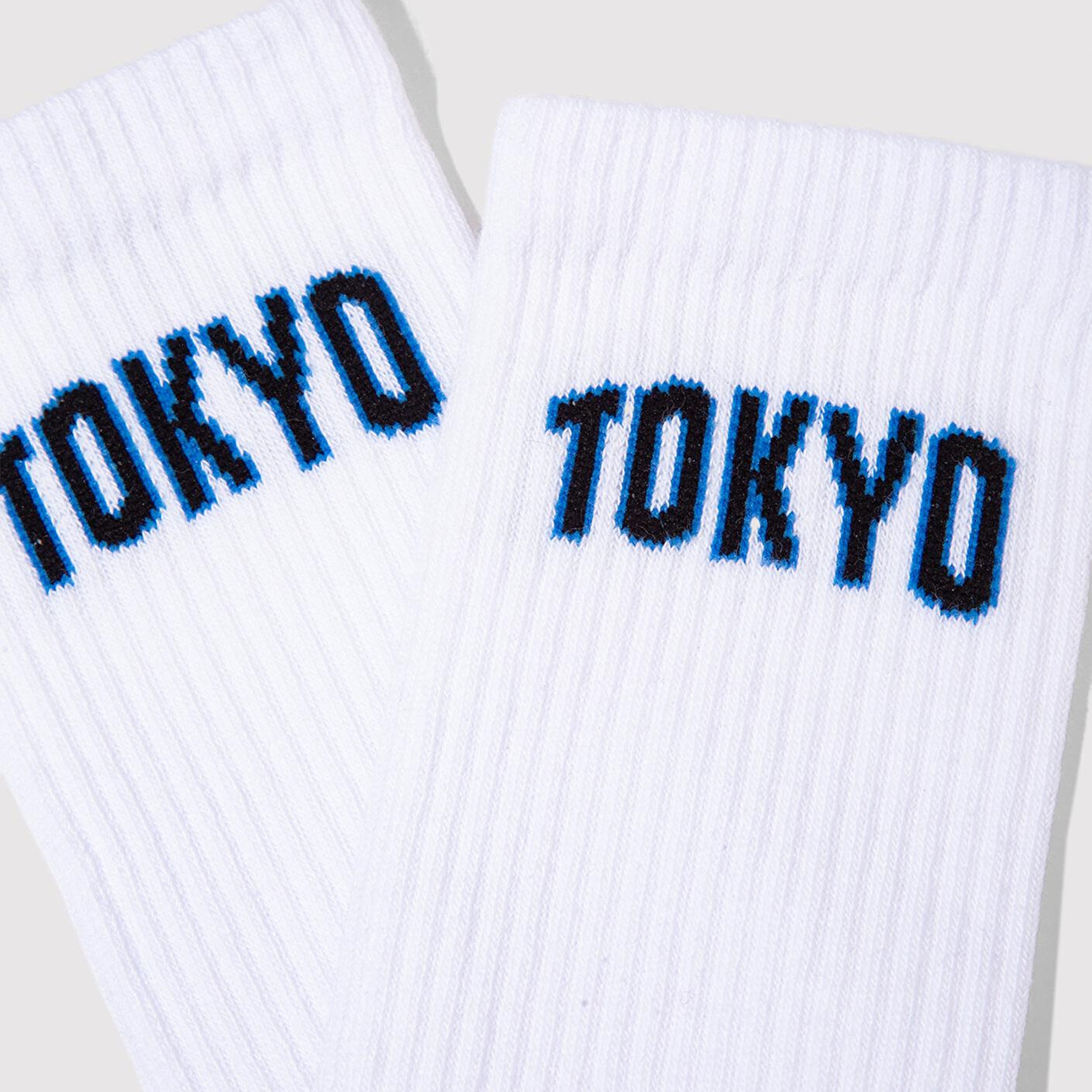 Mavi Tokyo Baskılı Beyaz Soket Çorap 0911967-620