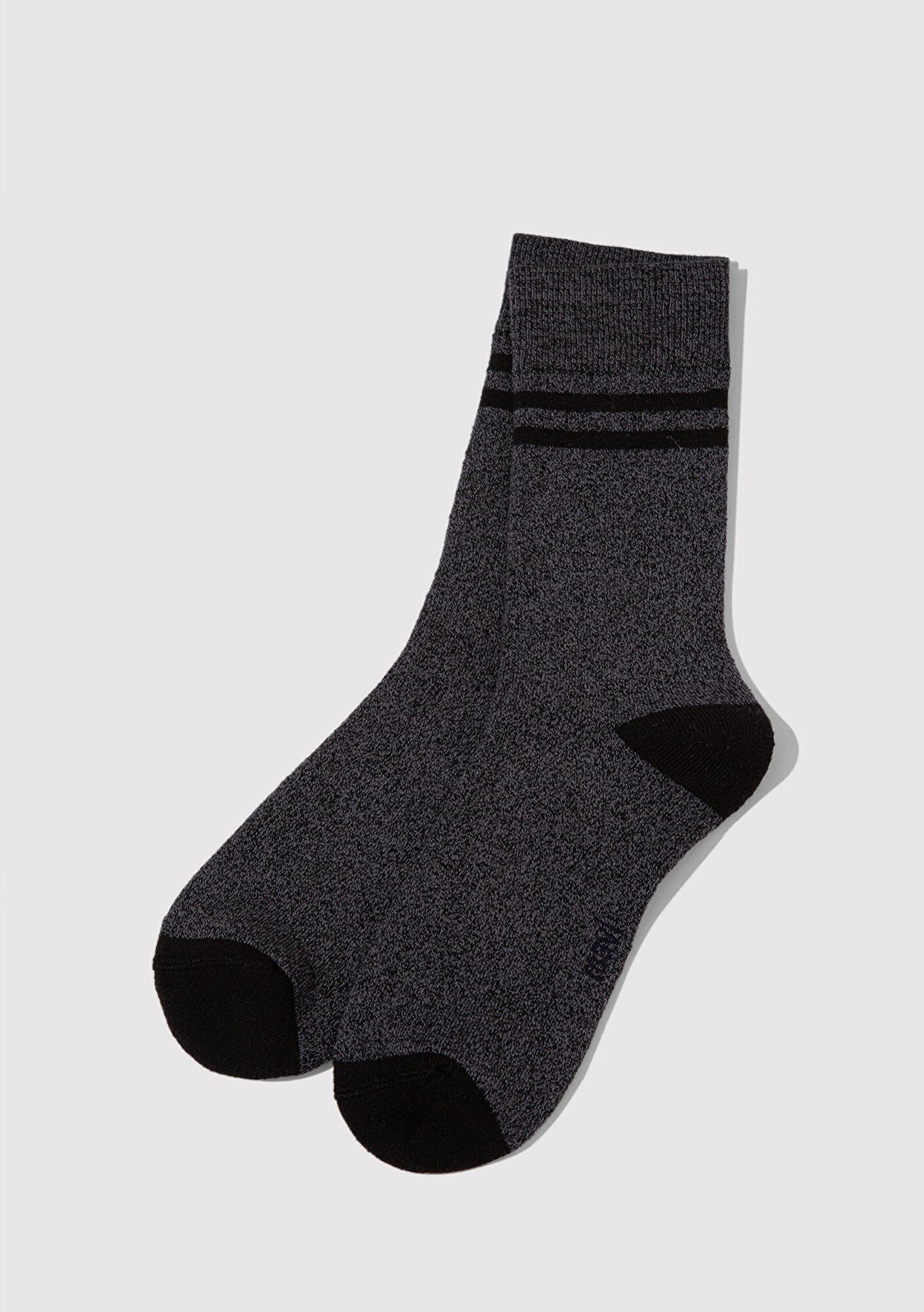 Mavi Antrasit Bot Çorabı 0911131-34314