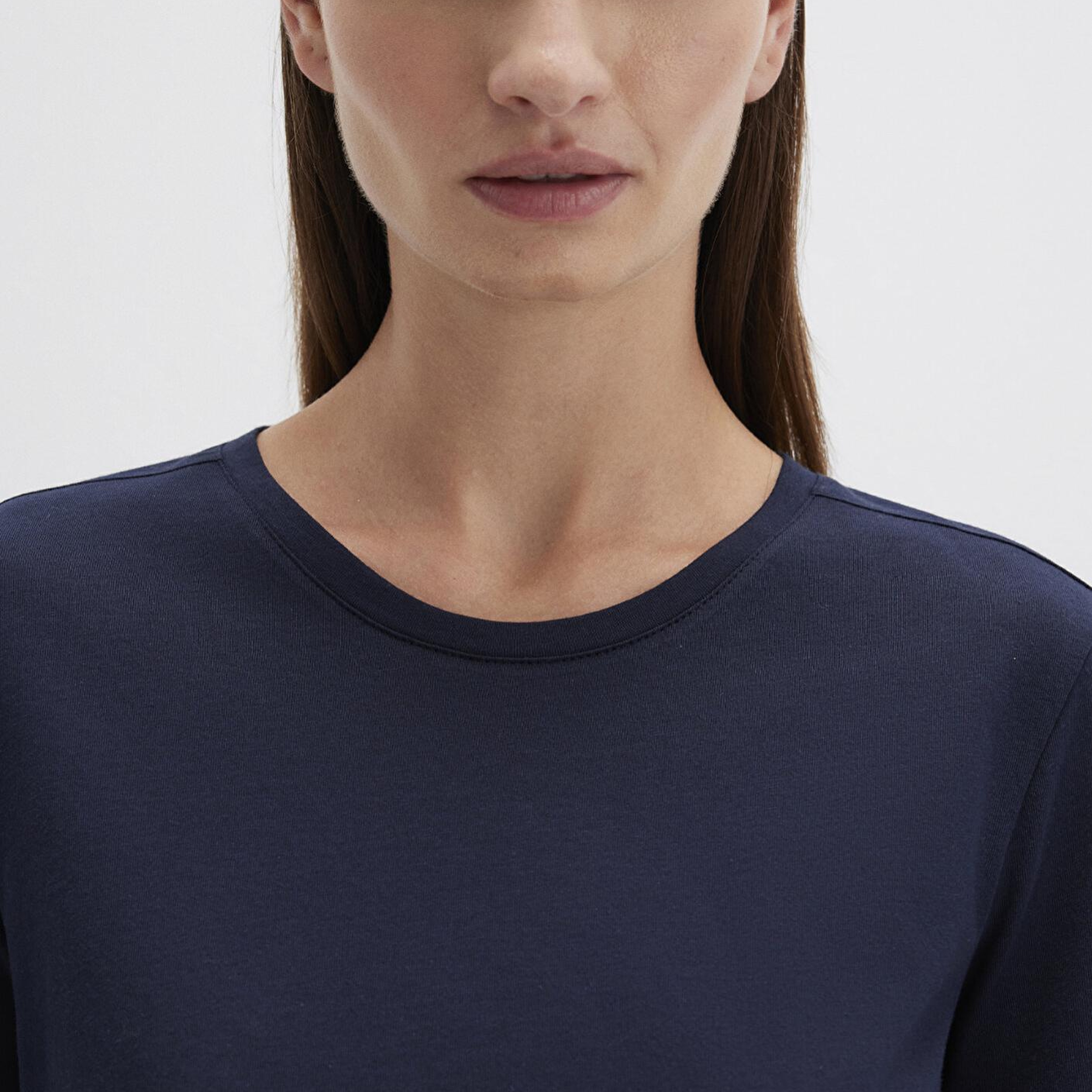 Mavi Lacivert Basic Tişört Slim Fit / Dar Kesim 1613406-86623