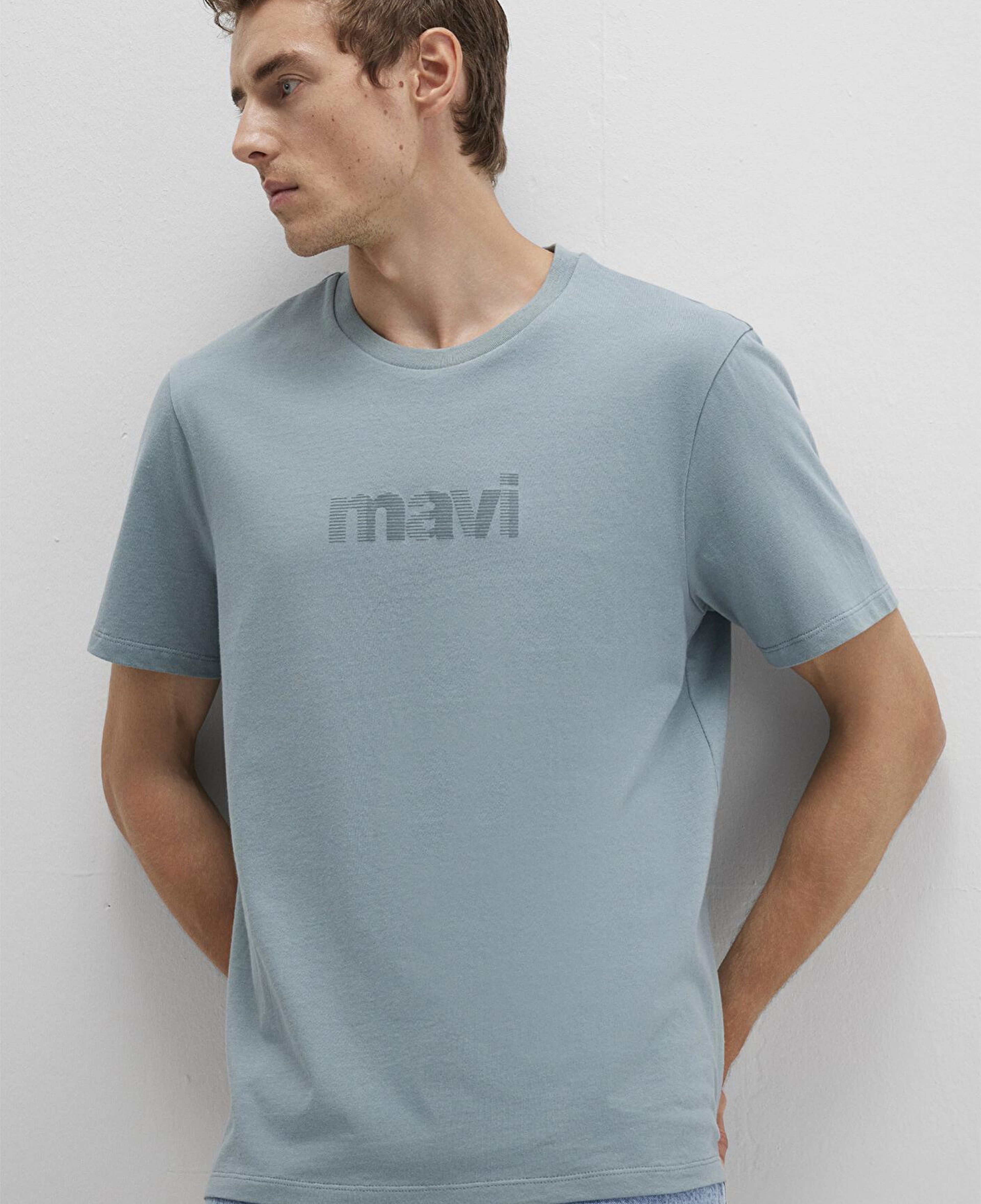 Mavi Mavi Logo Baskılı Yeşil Tişört Regular Fit / Normal Kesim 0612936-70118