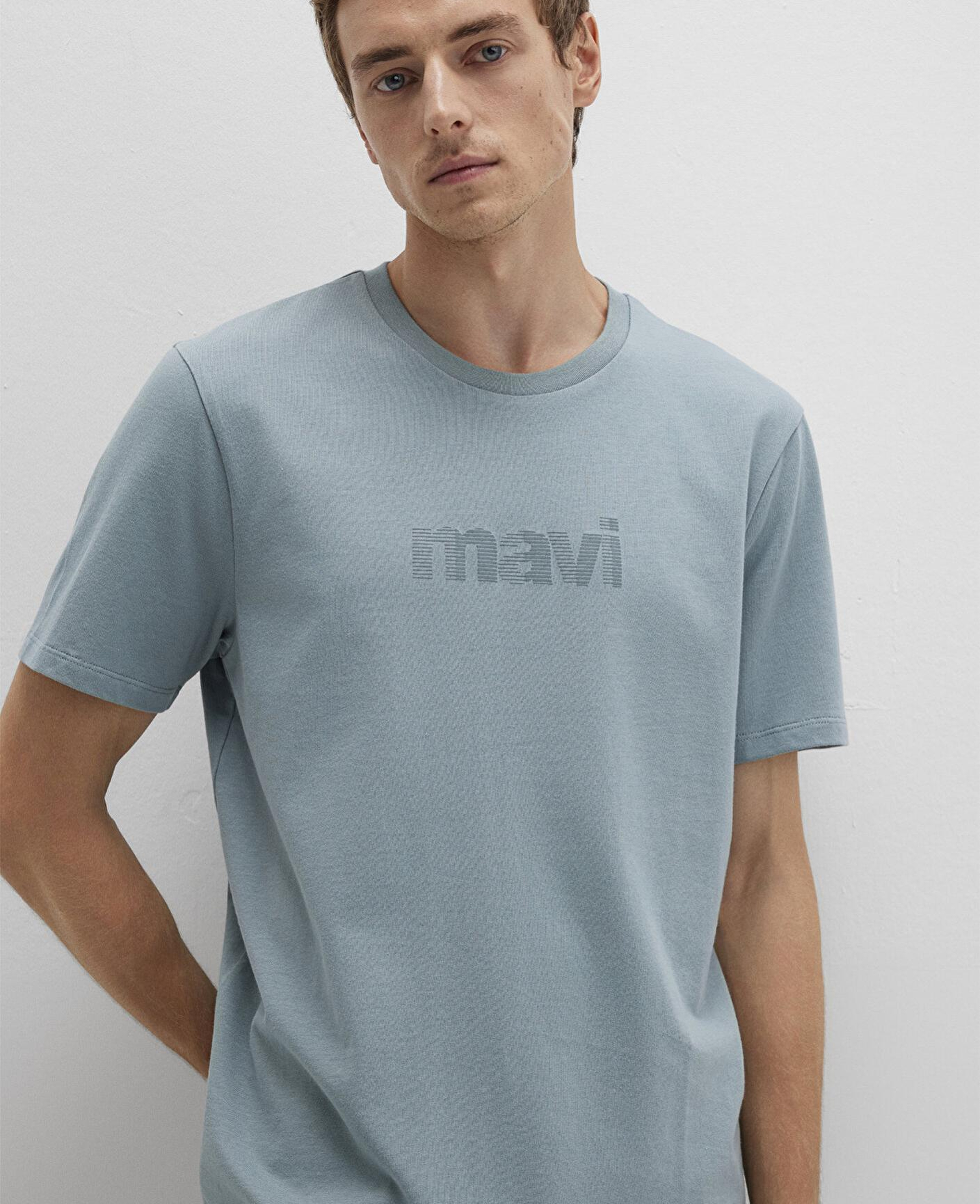 Mavi Mavi Logo Baskılı Yeşil Tişört Regular Fit / Normal Kesim 0612936-70118