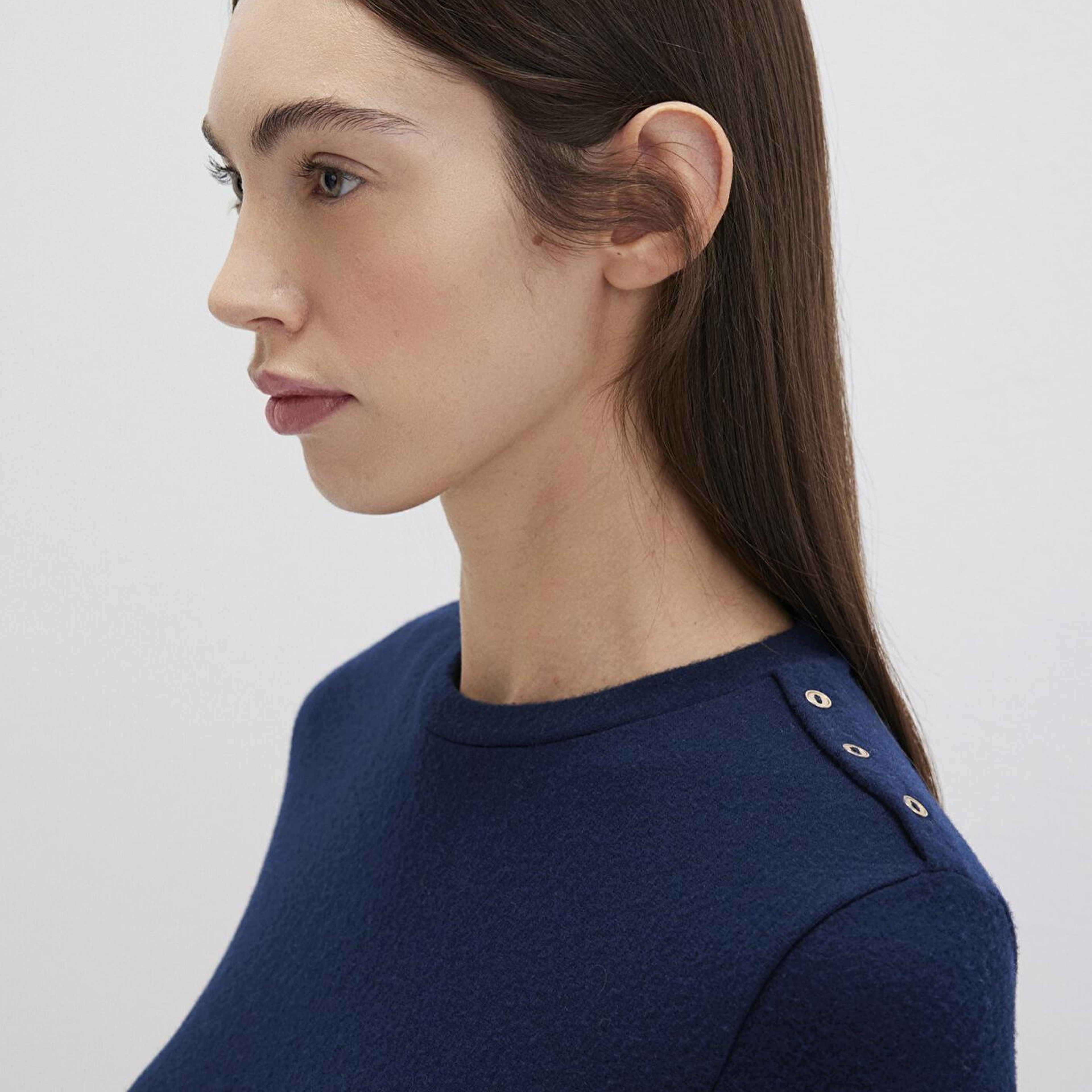 Mavi Lacivert Tişört Fitted / Vücuda Oturan Kesim 1613332-82318