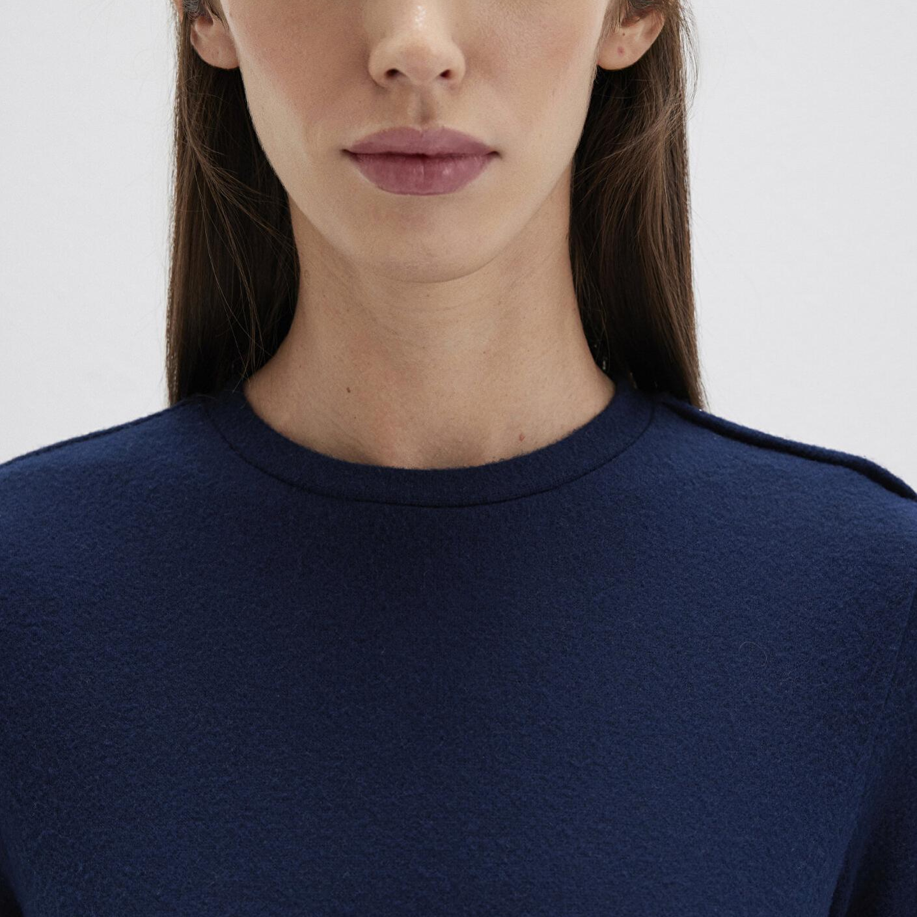 Mavi Lacivert Tişört Fitted / Vücuda Oturan Kesim 1613332-82318