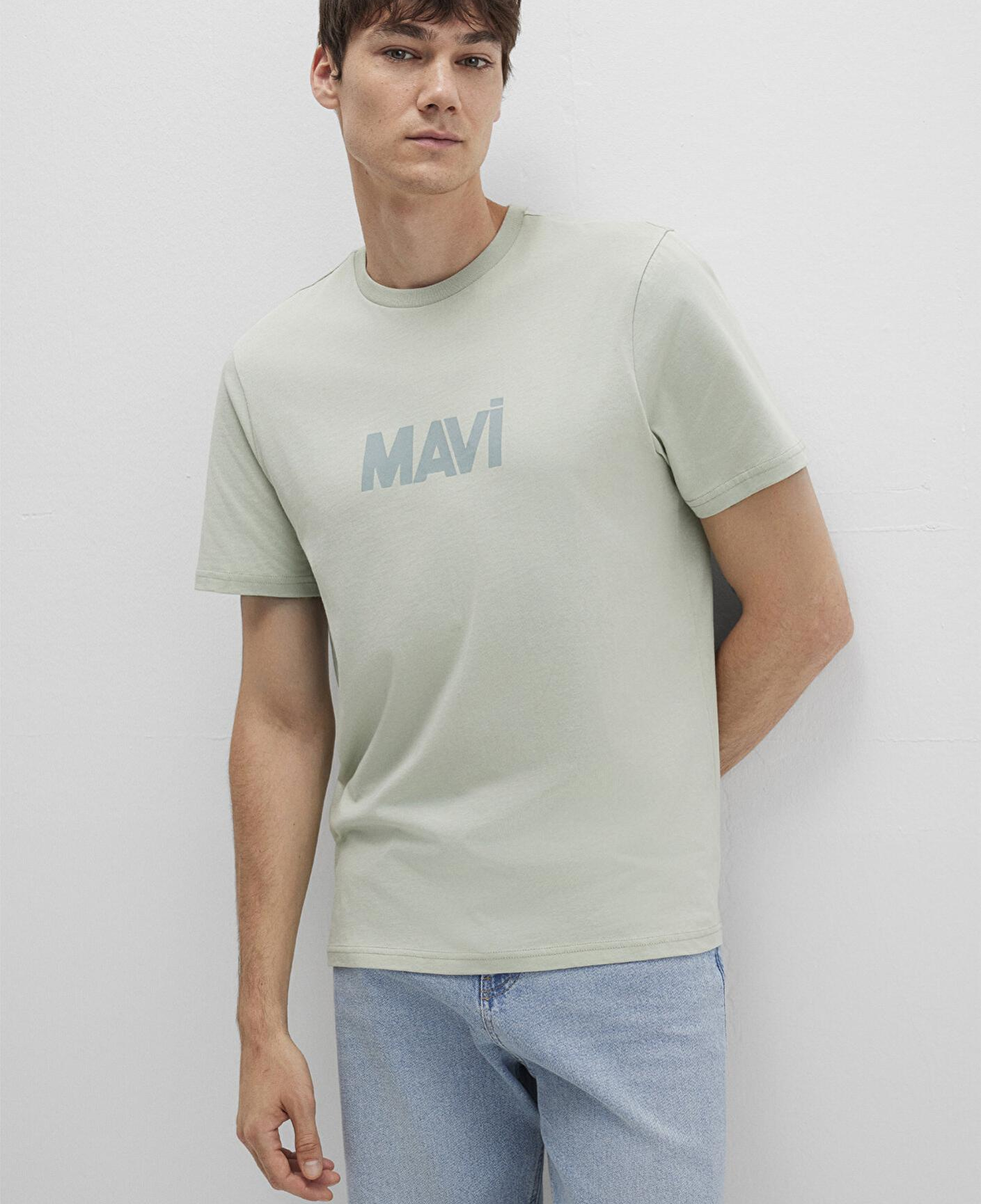 Mavi Mavi Logo Baskılı Yeşil Tişört Regular Fit / Normal Kesim 0612896-83995