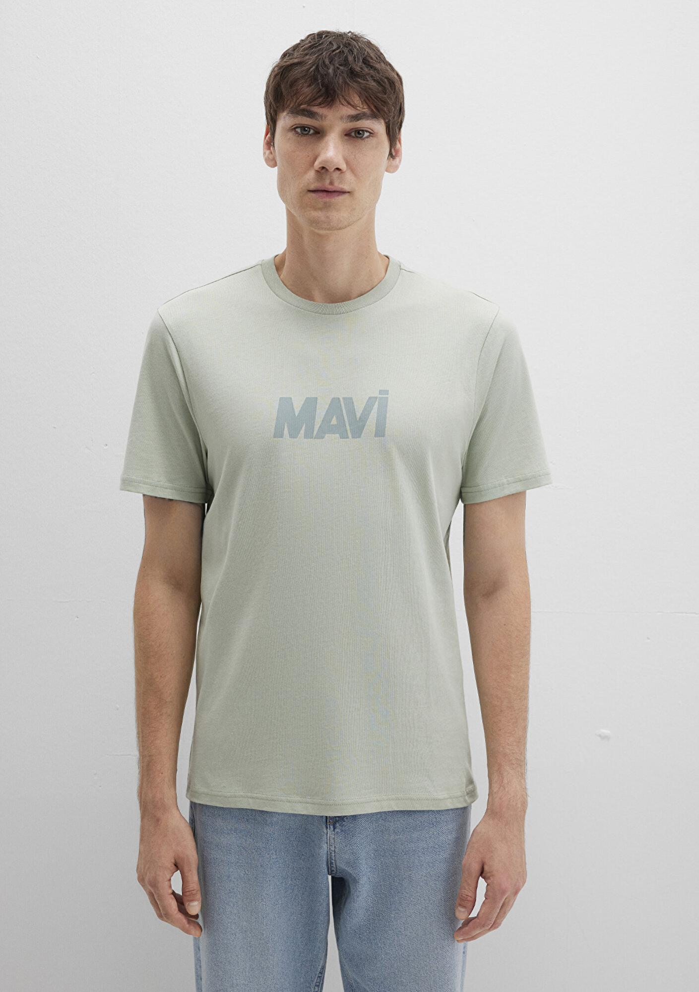 Mavi Mavi Logo Baskılı Yeşil Tişört Regular Fit / Normal Kesim 0612896-83995