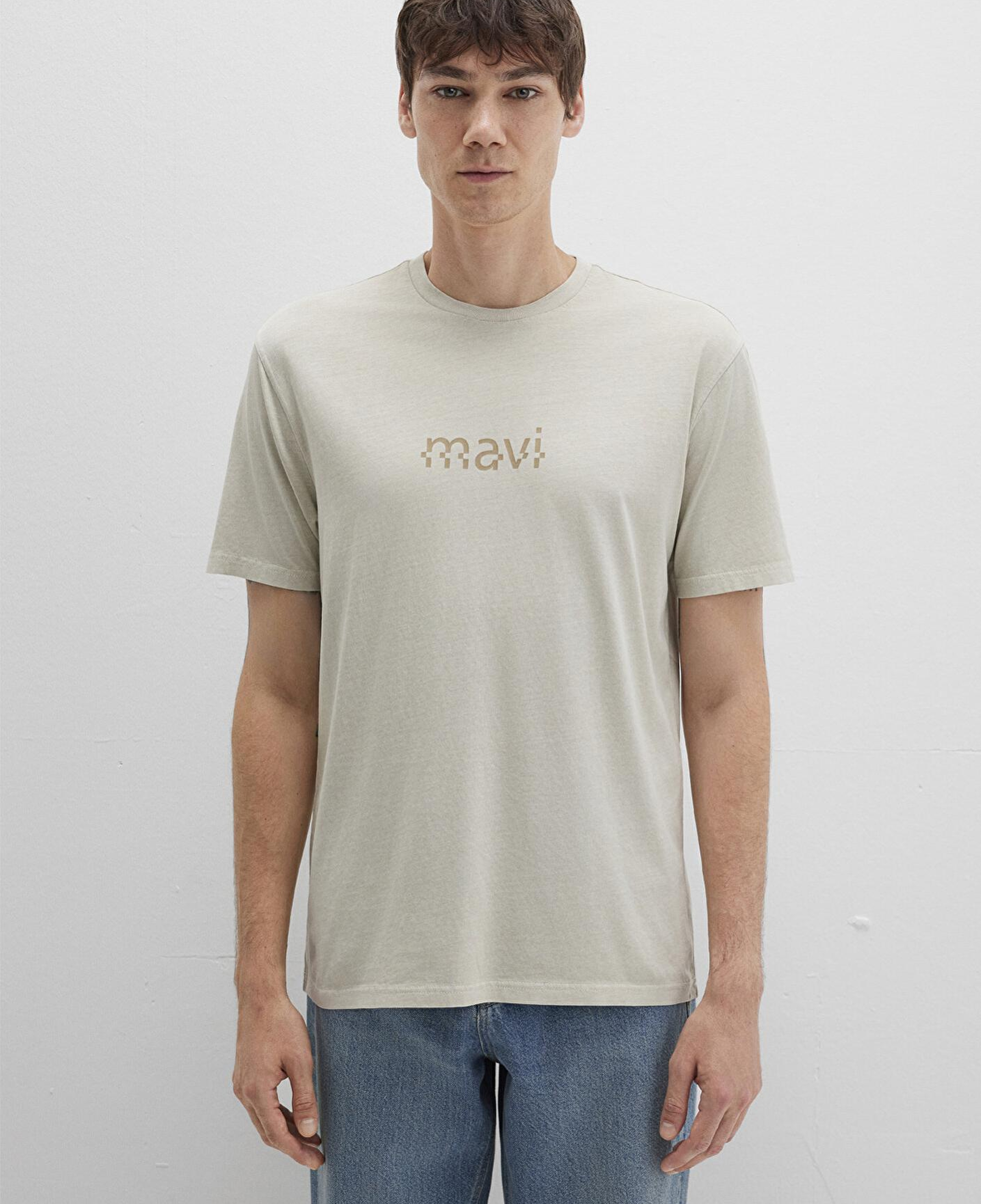 Mavi Mavi Baskılı Bej Tişört Loose Fit / Bol Rahat Kesim 0612933-70134