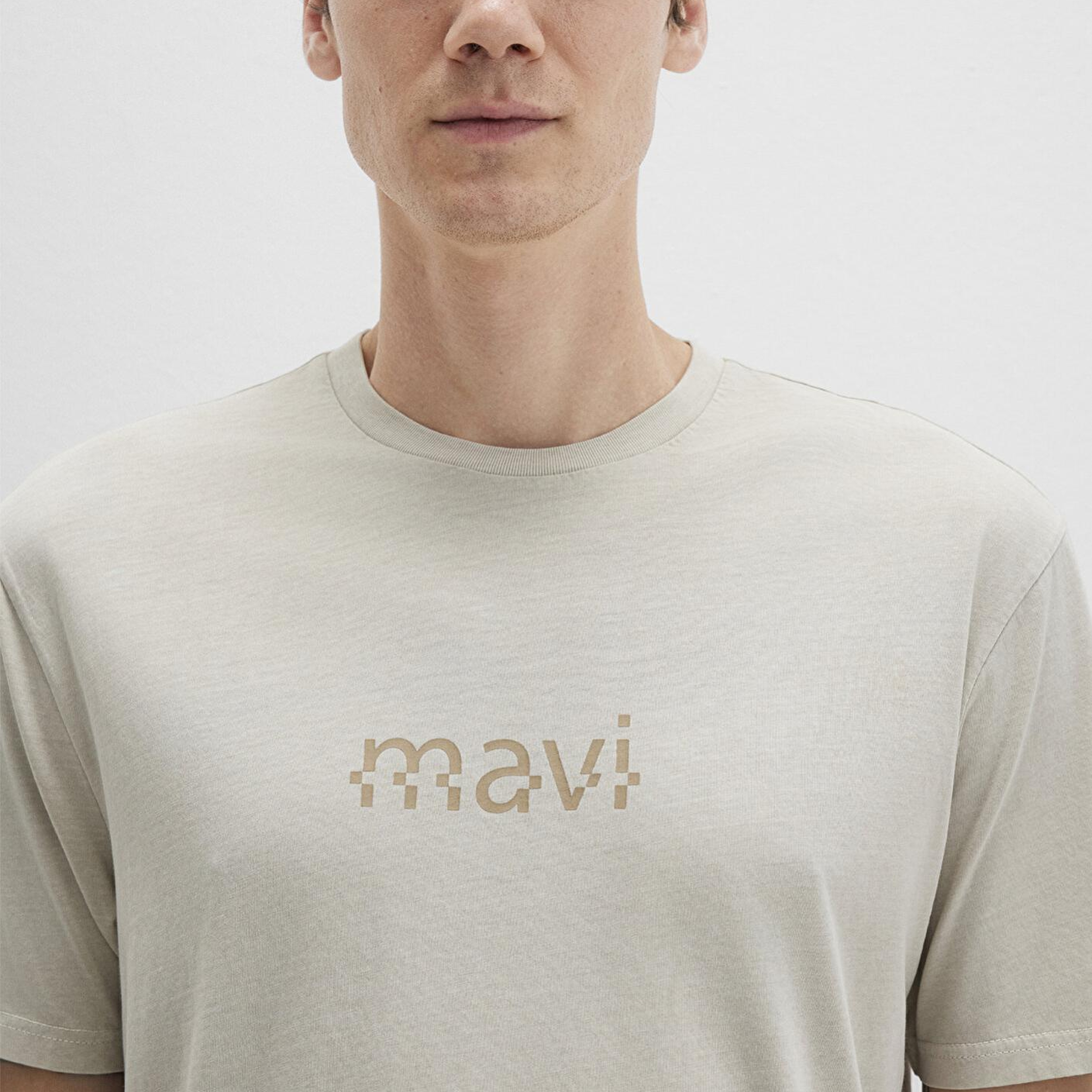 Mavi Mavi Baskılı Bej Tişört Loose Fit / Bol Rahat Kesim 0612933-70134