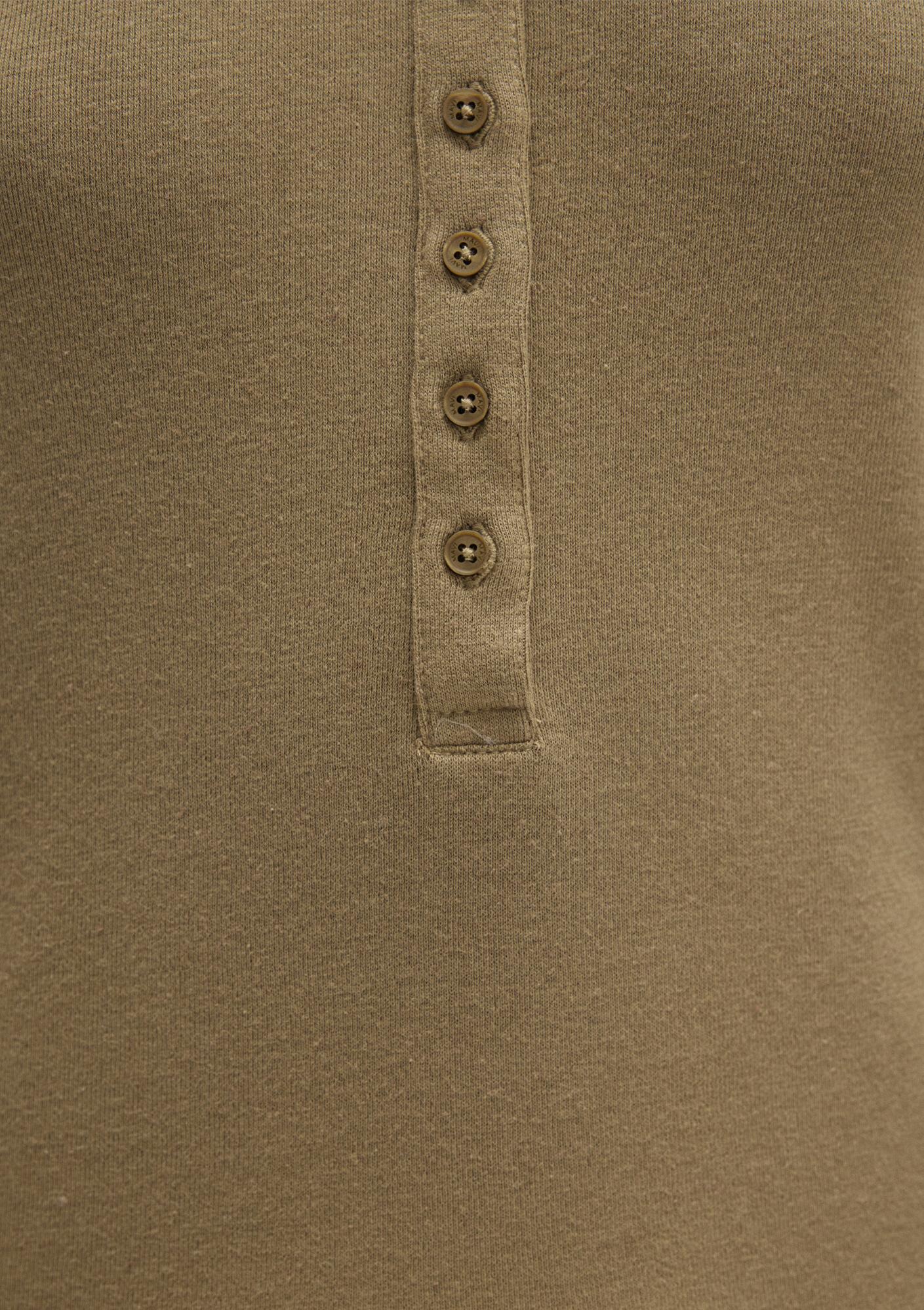 Mavi Düğme Detaylı Haki Tişört Slim Fit / Dar Kesim 1613401-71567