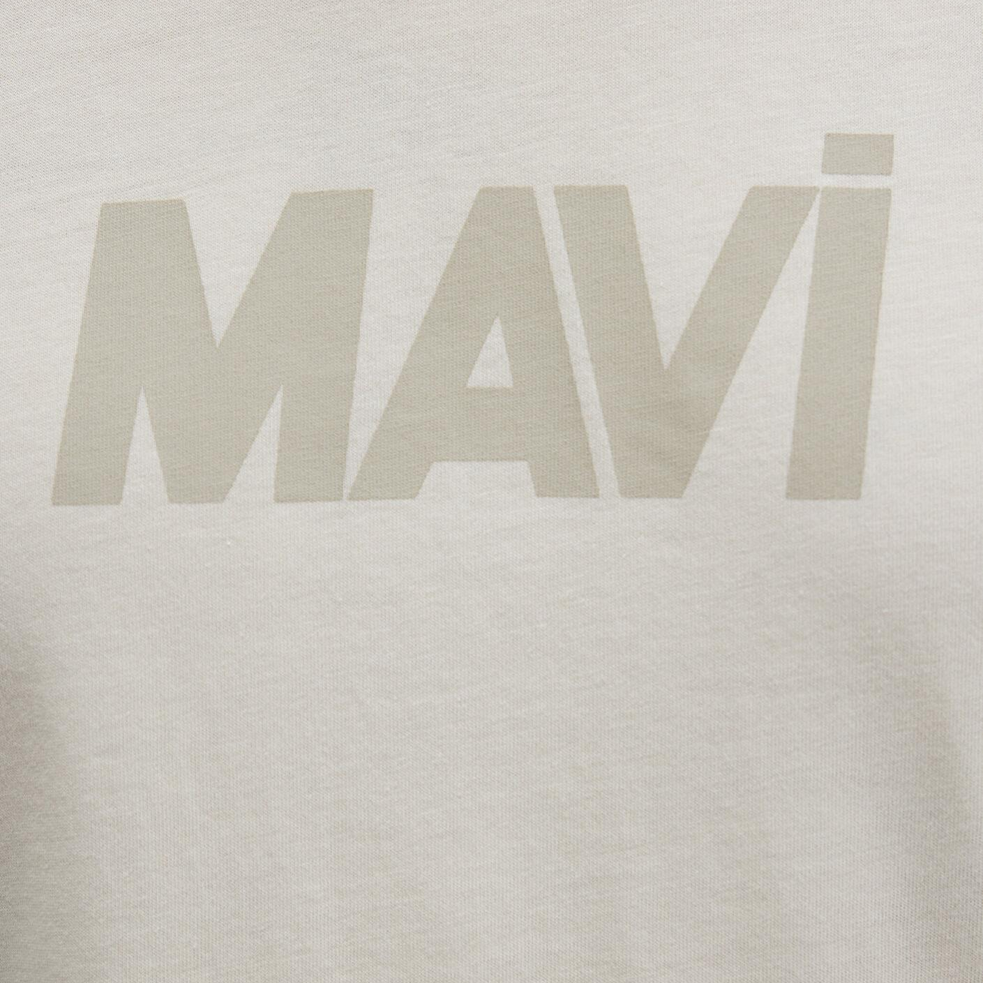 Mavi Mavi Logo Baskılı Bej Tişört Regular Fit / Normal Kesim 0612896-70134