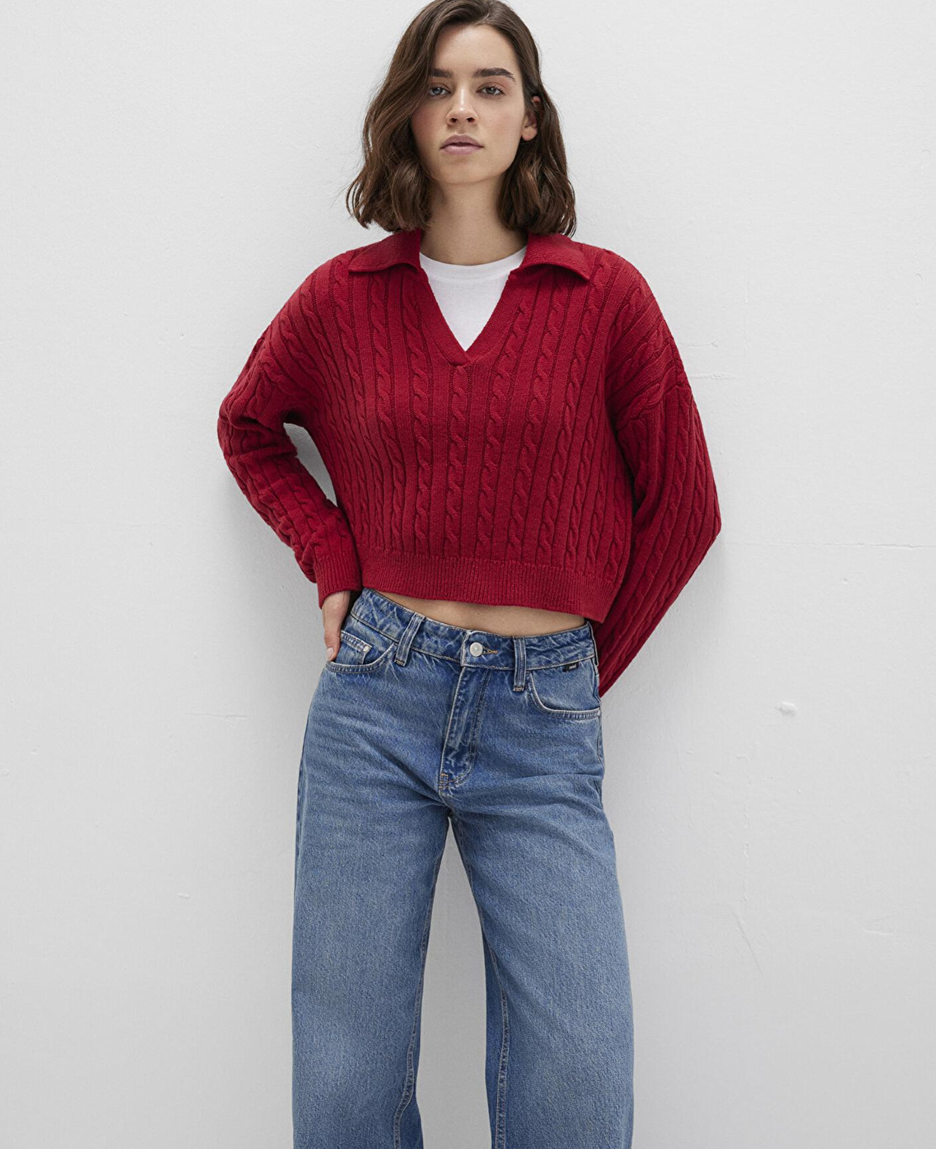 Mavi Kırmızı Triko Polo 1710717-70391