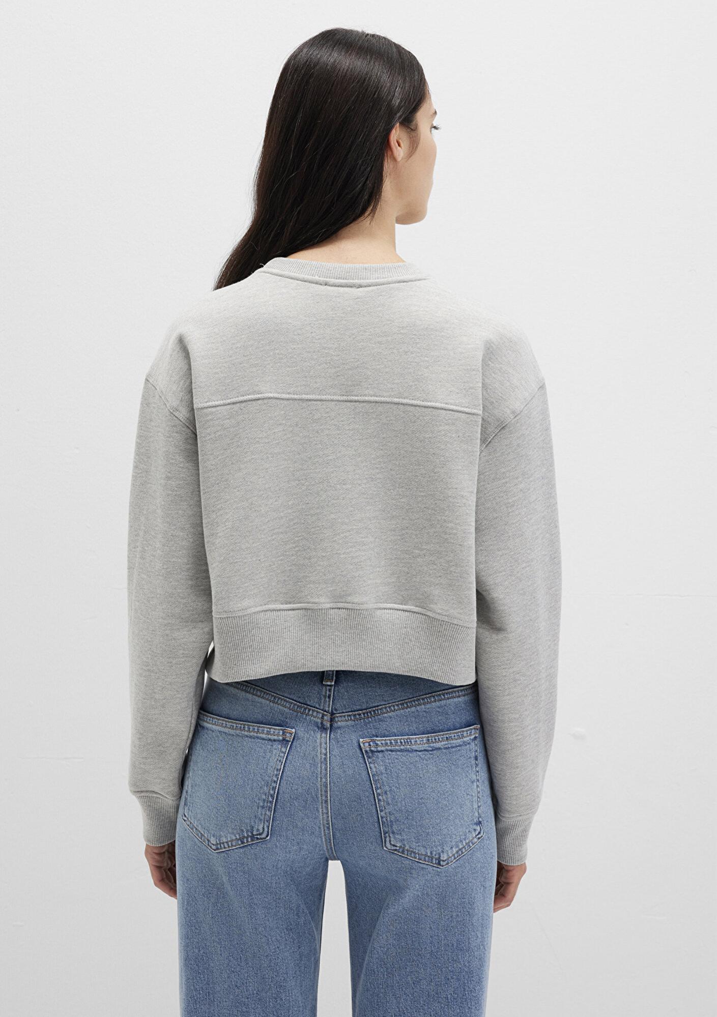 Mavi Gri Basic Crop Sweatshirt 1S10389-82816