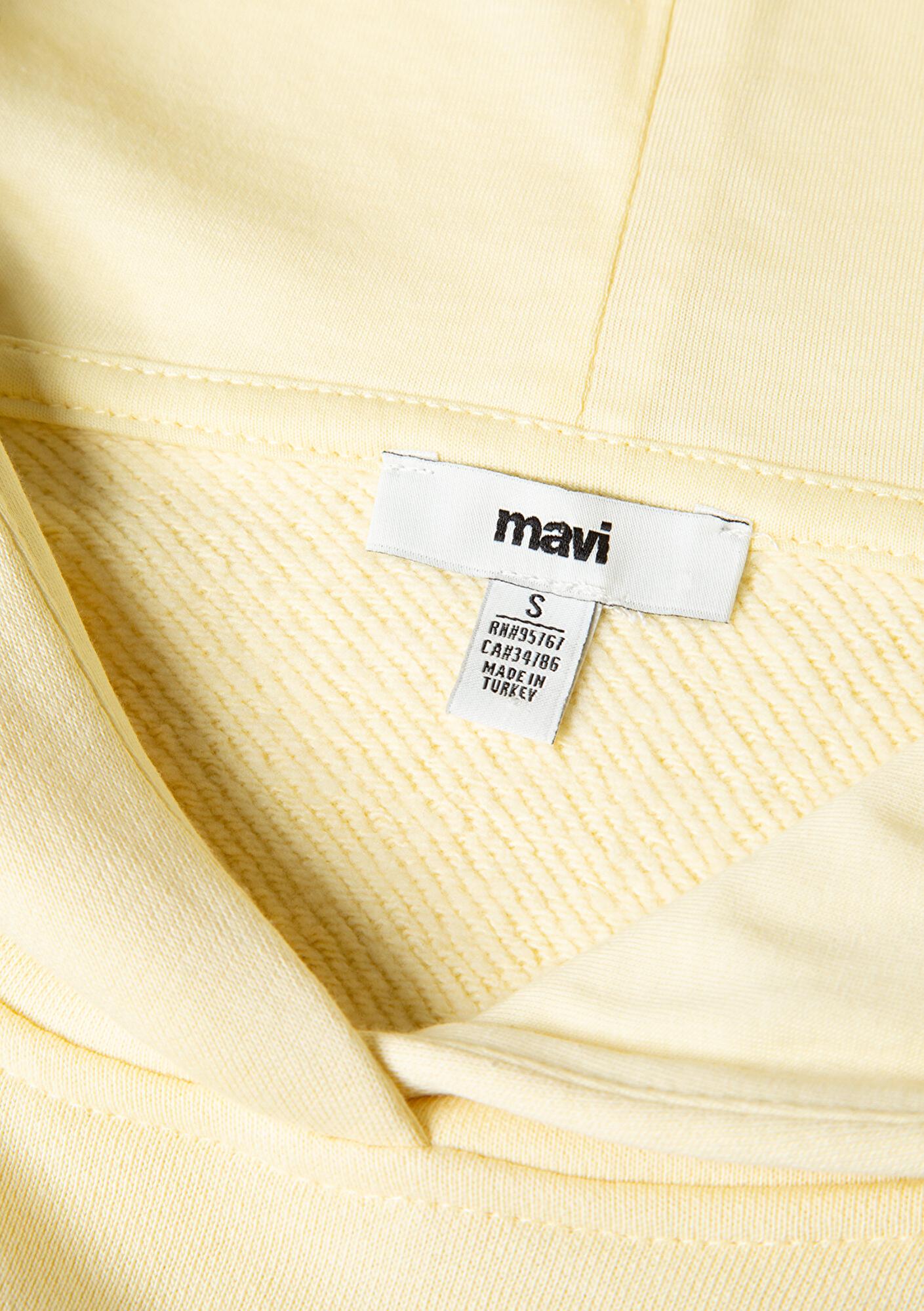Mavi Kapüşonlu Sarı Sweatshirt 1S10386-71187