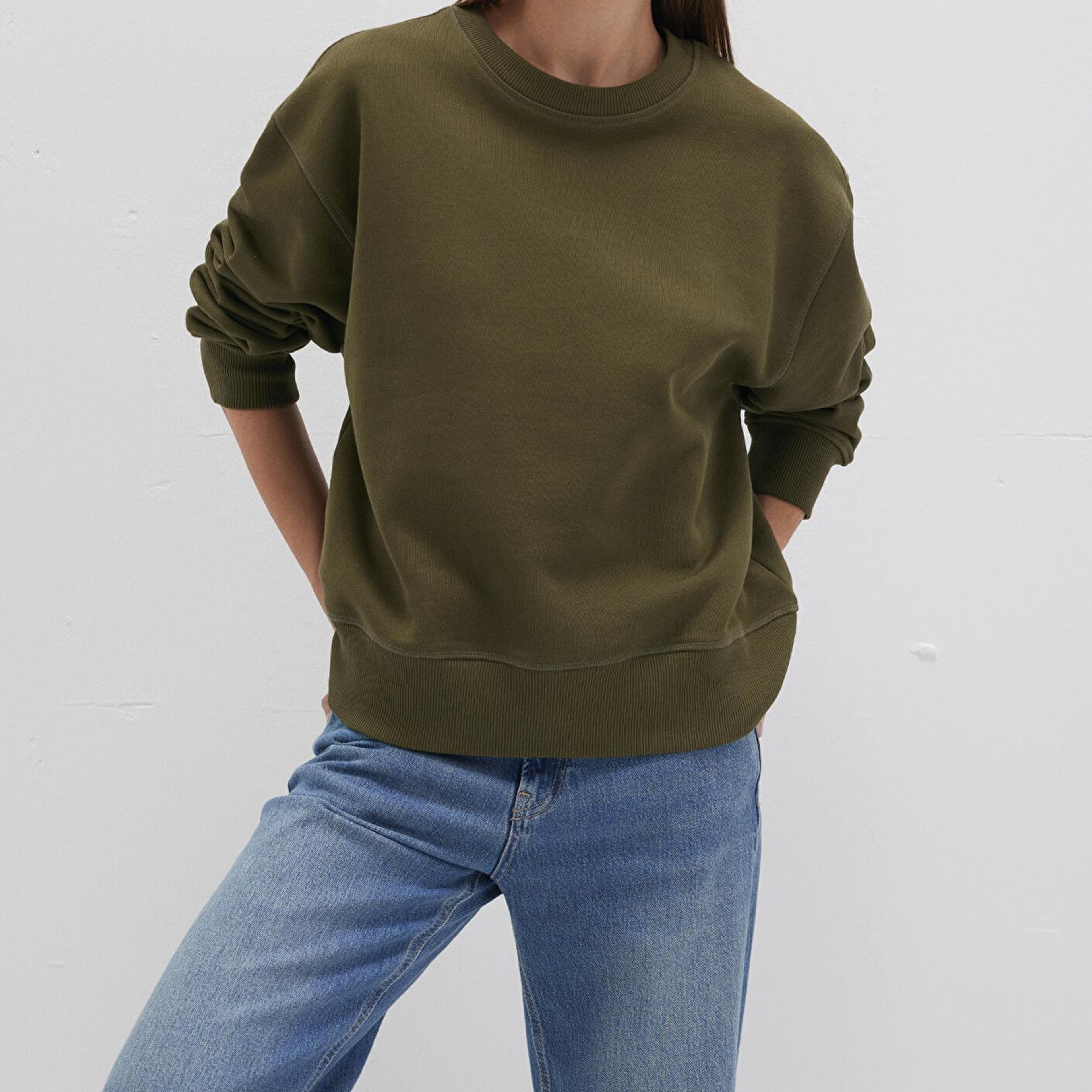 Mavi Bisiklet Yaka Haki Sweatshirt 1S10390-71589