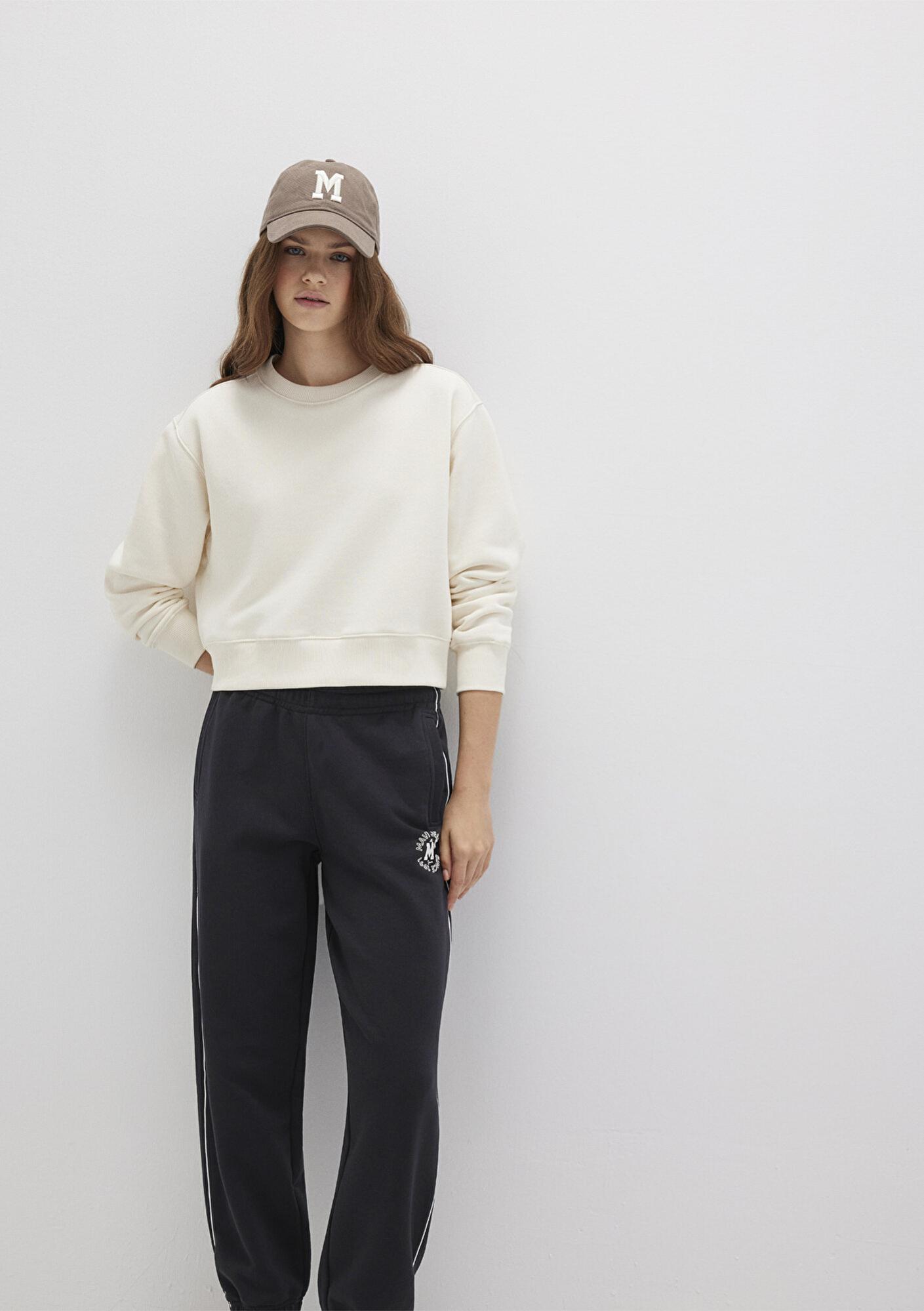 Mavi Bisiklet Yaka Ekru Sweatshirt 1S10387-70049