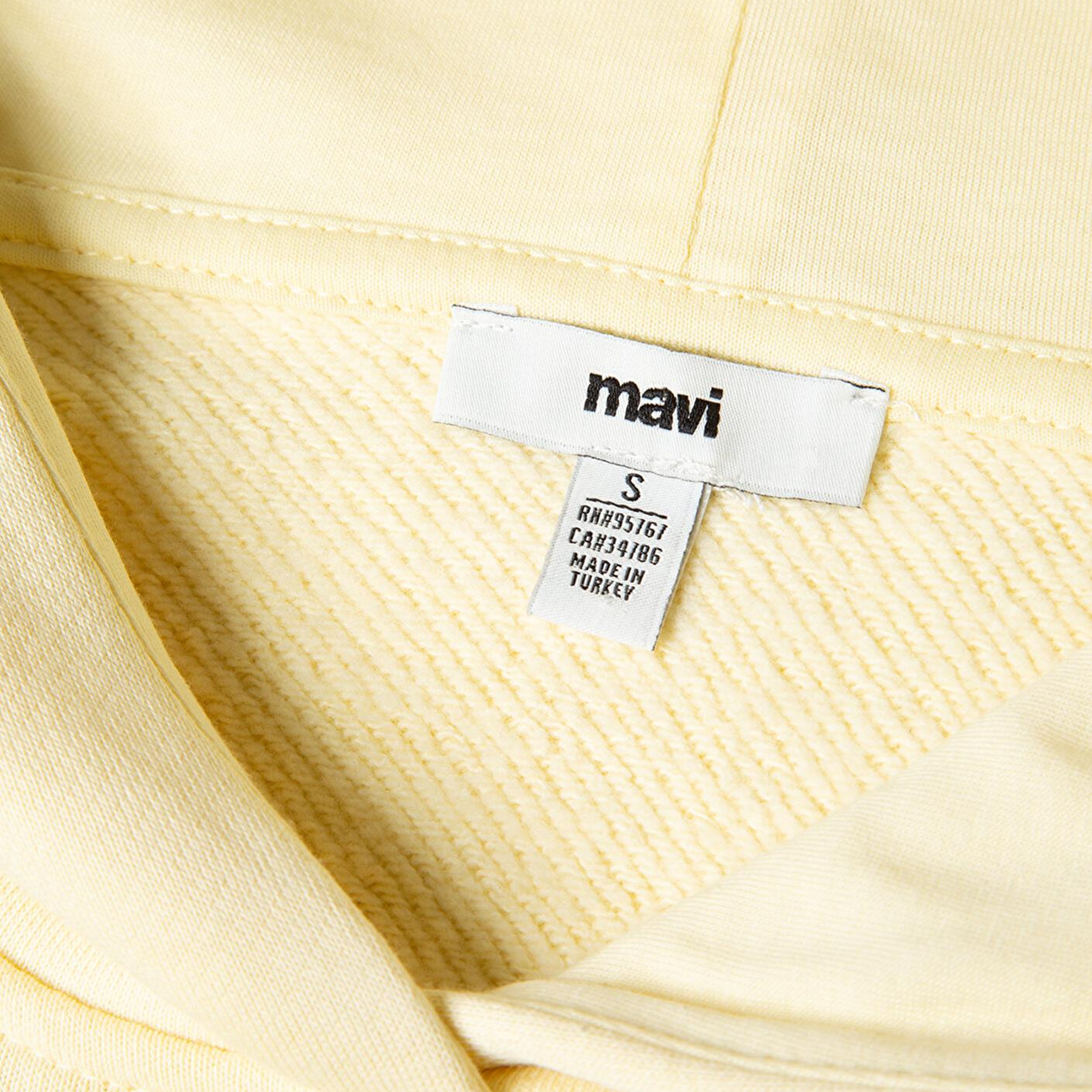 Mavi Kapüşonlu Sarı Sweatshirt 1S10386-71187