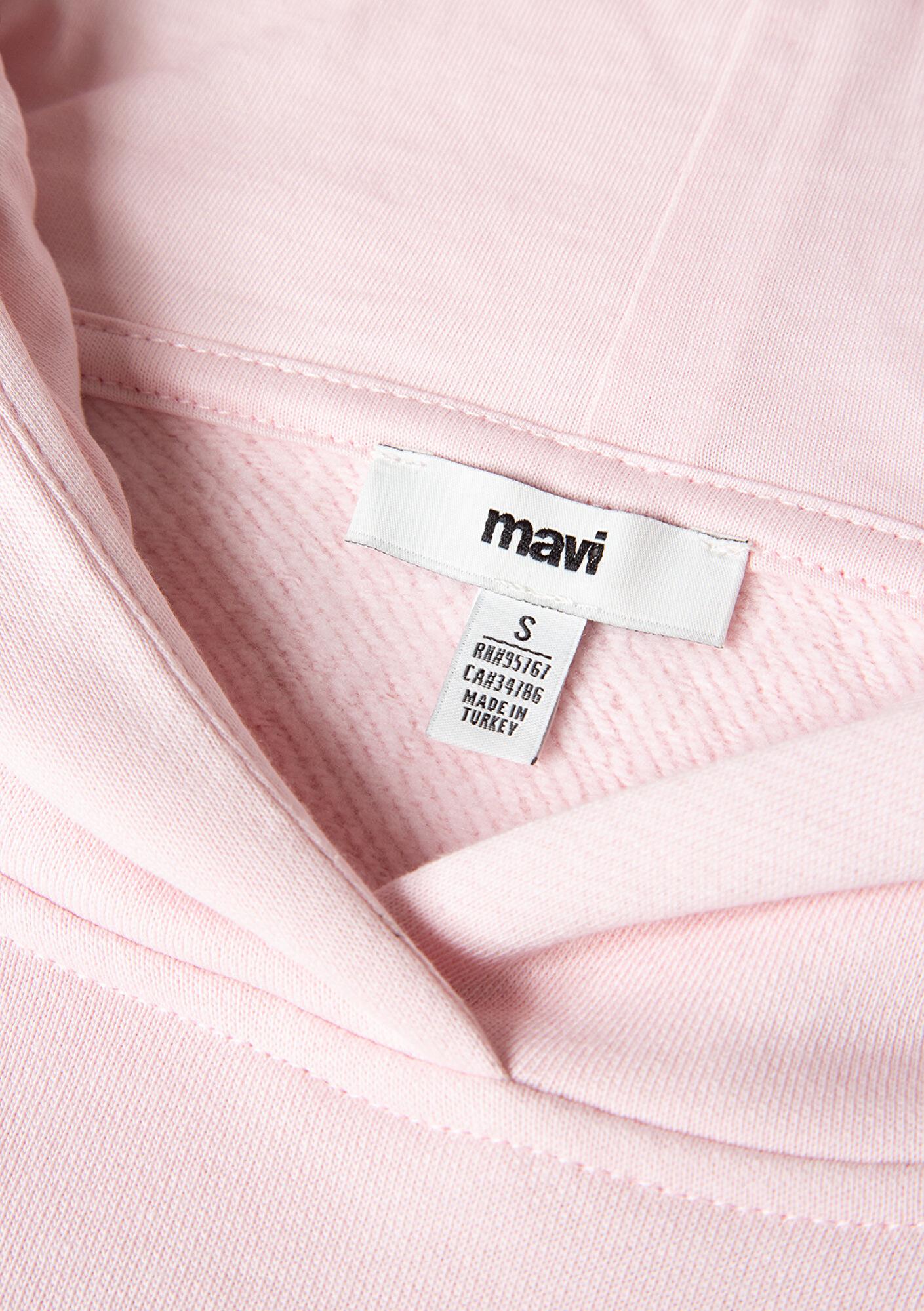 Mavi Kapüşonlu Pembe Sweatshirt 1S10386-71006