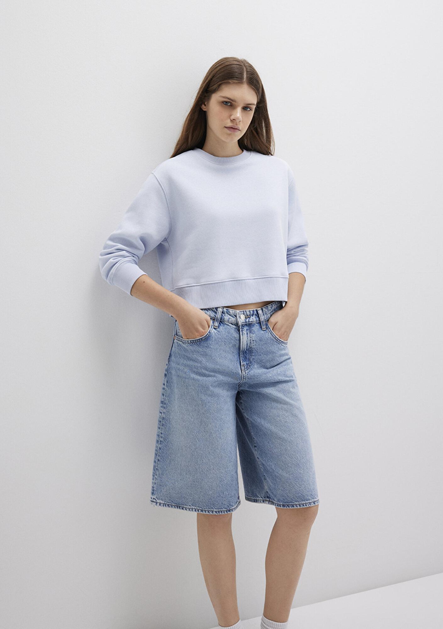 Mavi Bisiklet Yaka Mavi Sweatshirt 1S10387-89201