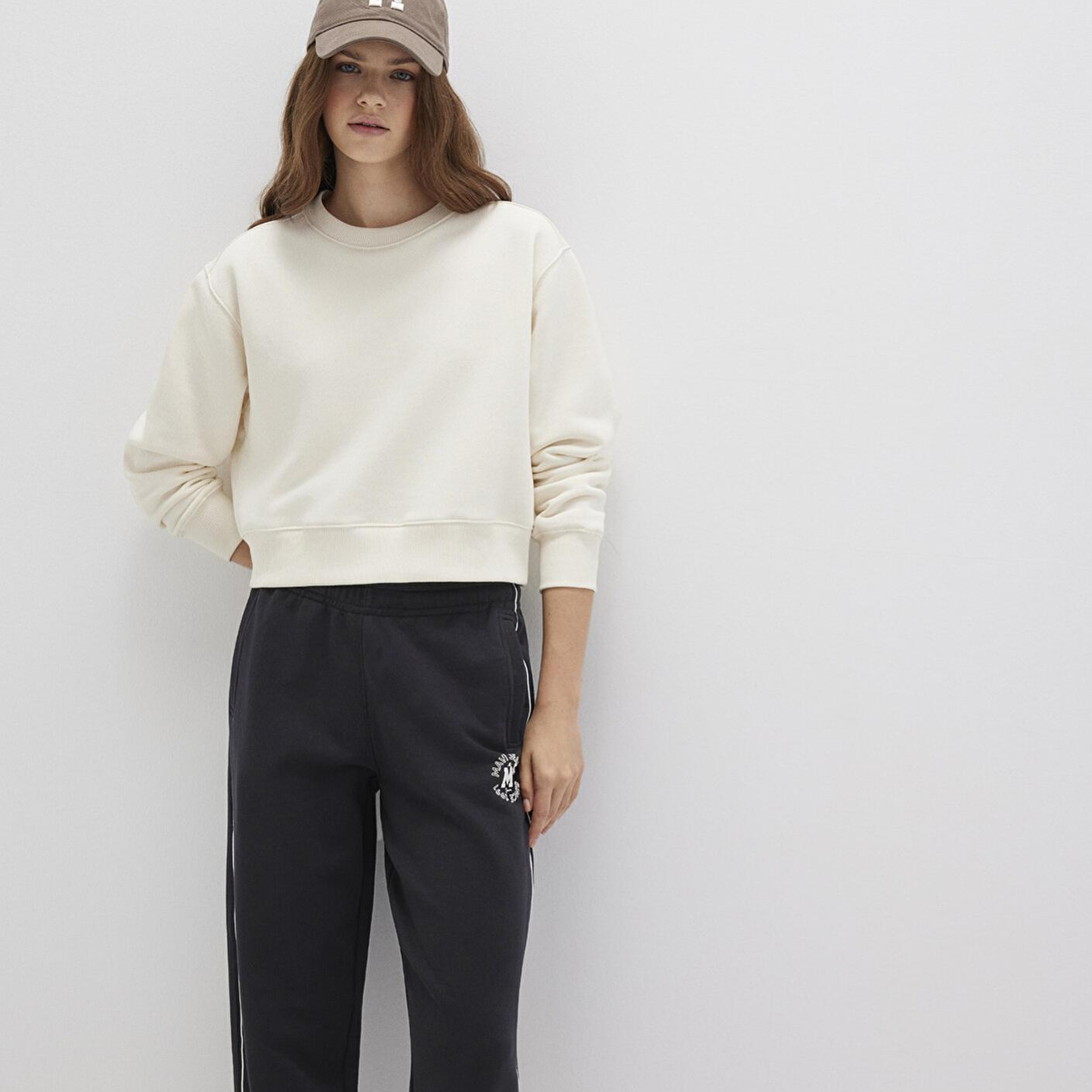 Mavi Bisiklet Yaka Ekru Sweatshirt 1S10387-70049