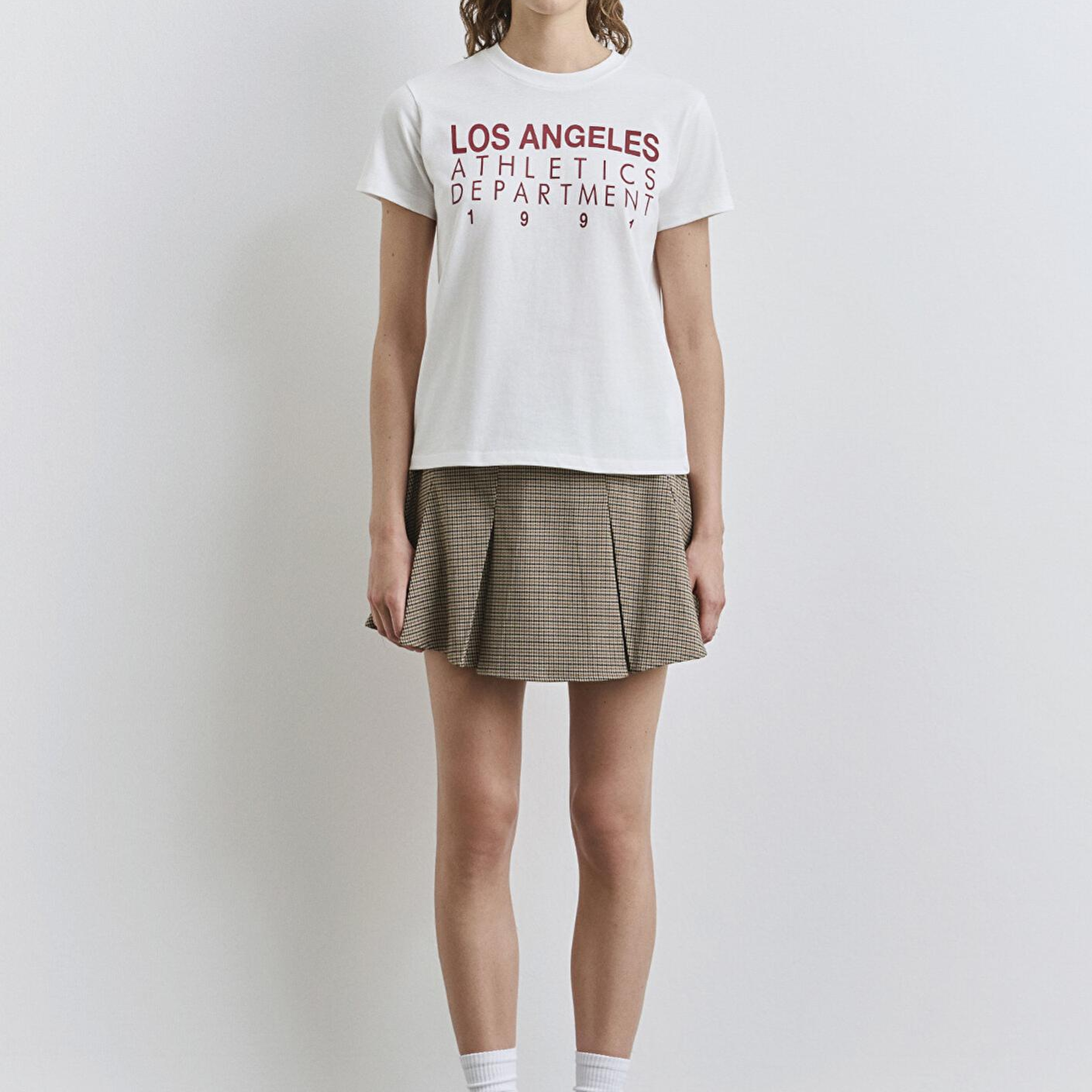 Mavi Los Angeles Baskılı Ekru Tişört Regular Fit / Normal Kesim 1613375-70057