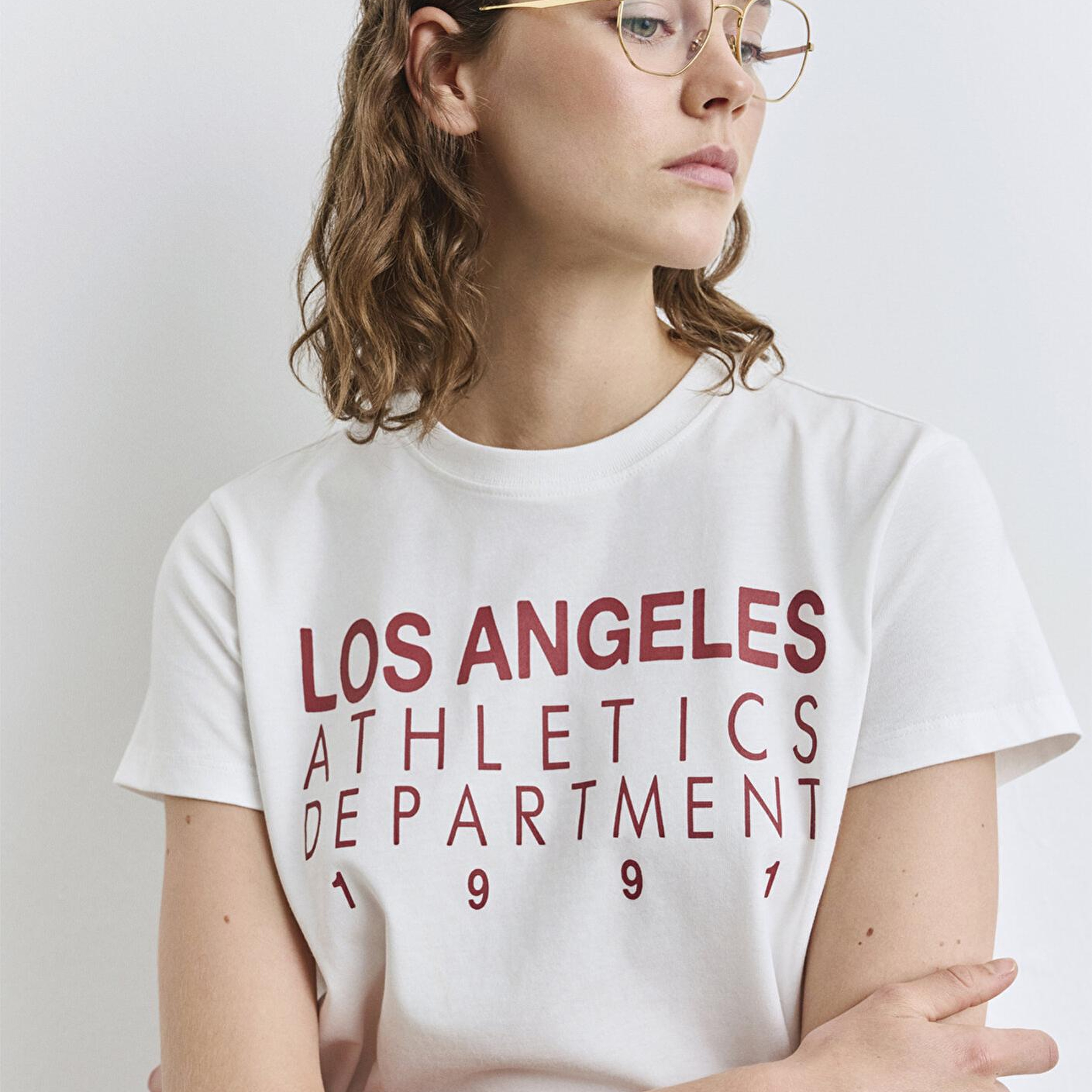 Mavi Los Angeles Baskılı Ekru Tişört Regular Fit / Normal Kesim 1613375-70057