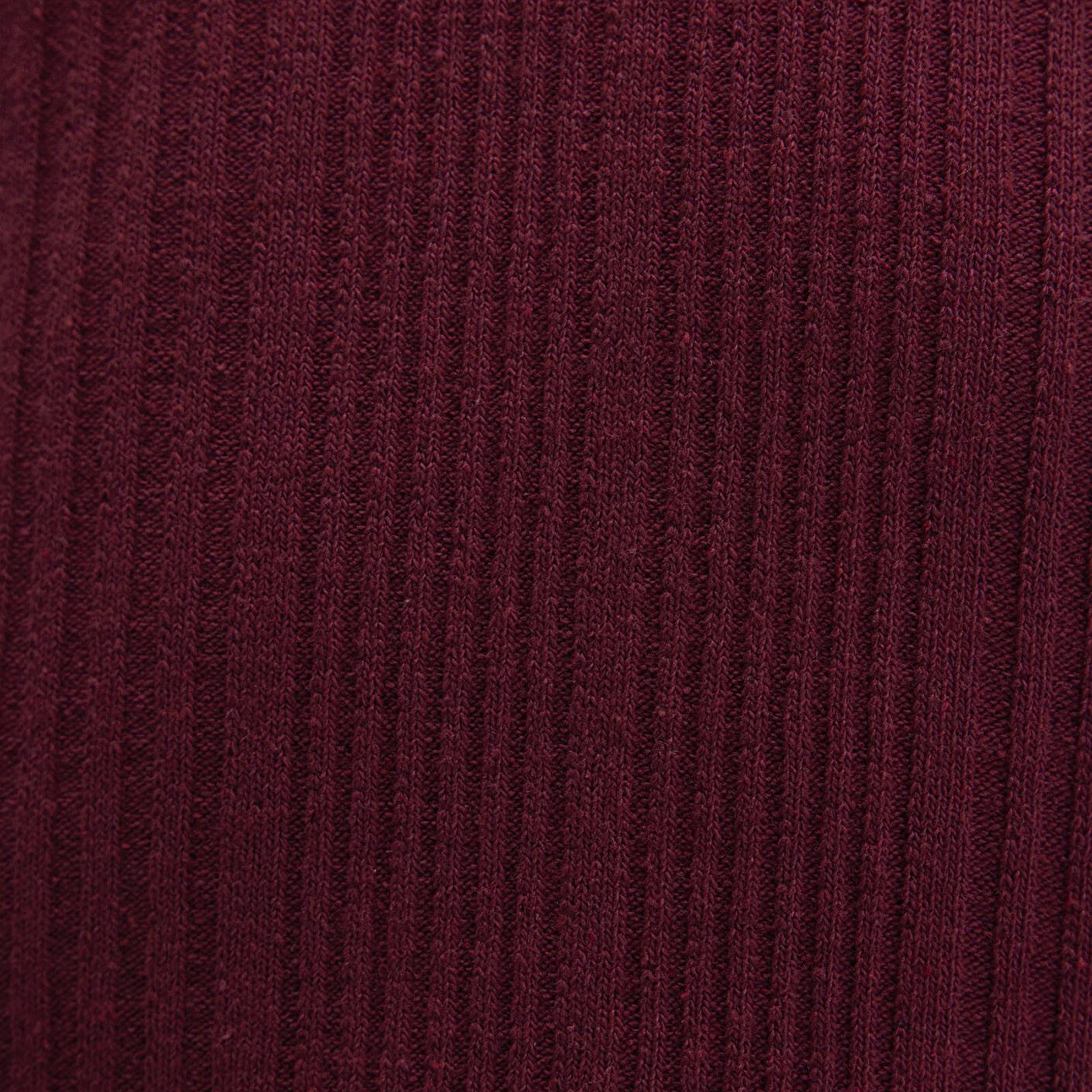 Mavi Düğme Detaylı Bordo Tişört Fitted / Vücuda Oturan Kesim 1613374-70427