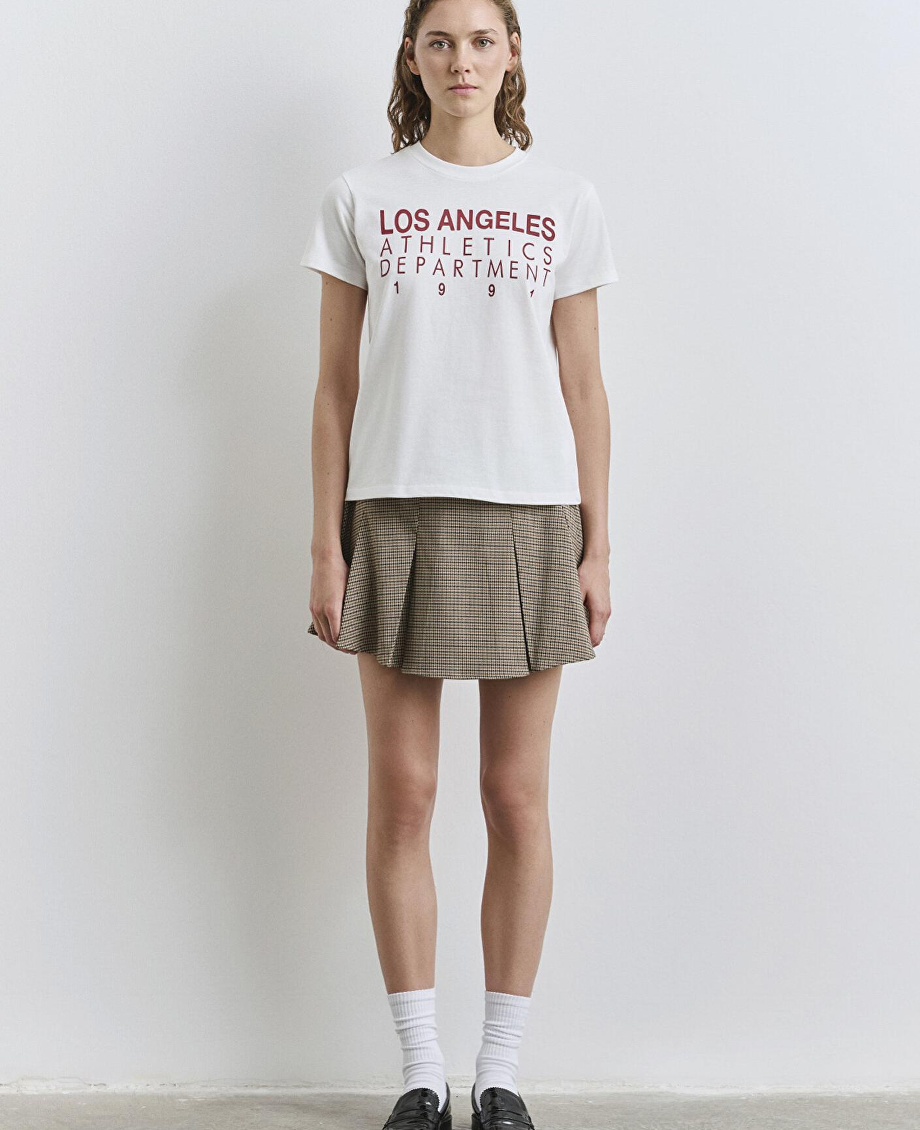 Mavi Los Angeles Baskılı Ekru Tişört Regular Fit / Normal Kesim 1613375-70057