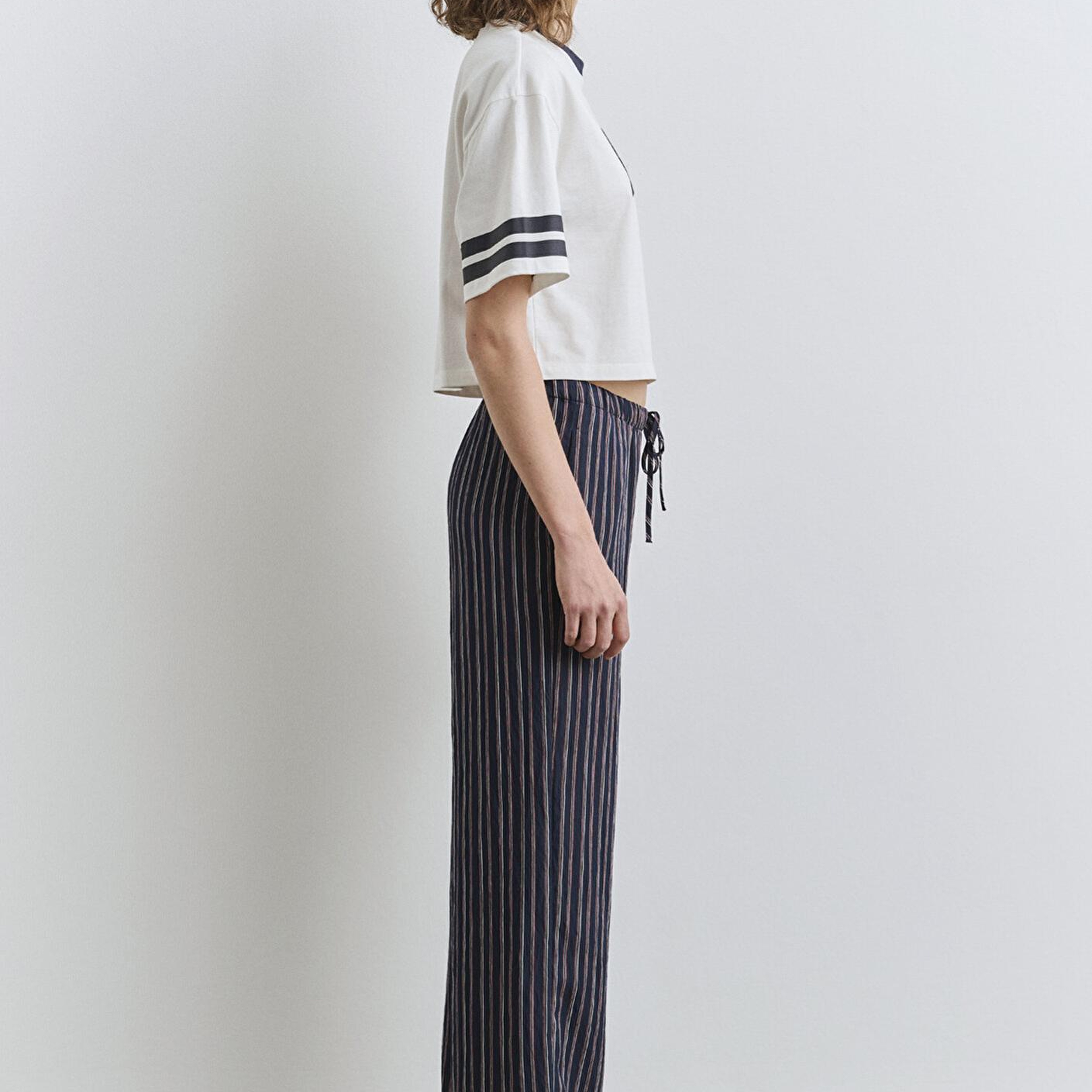 Mavi Mavi Logo Baskılı Ekru Tişört Regular Fit / Normal Kesim 1613376-70057