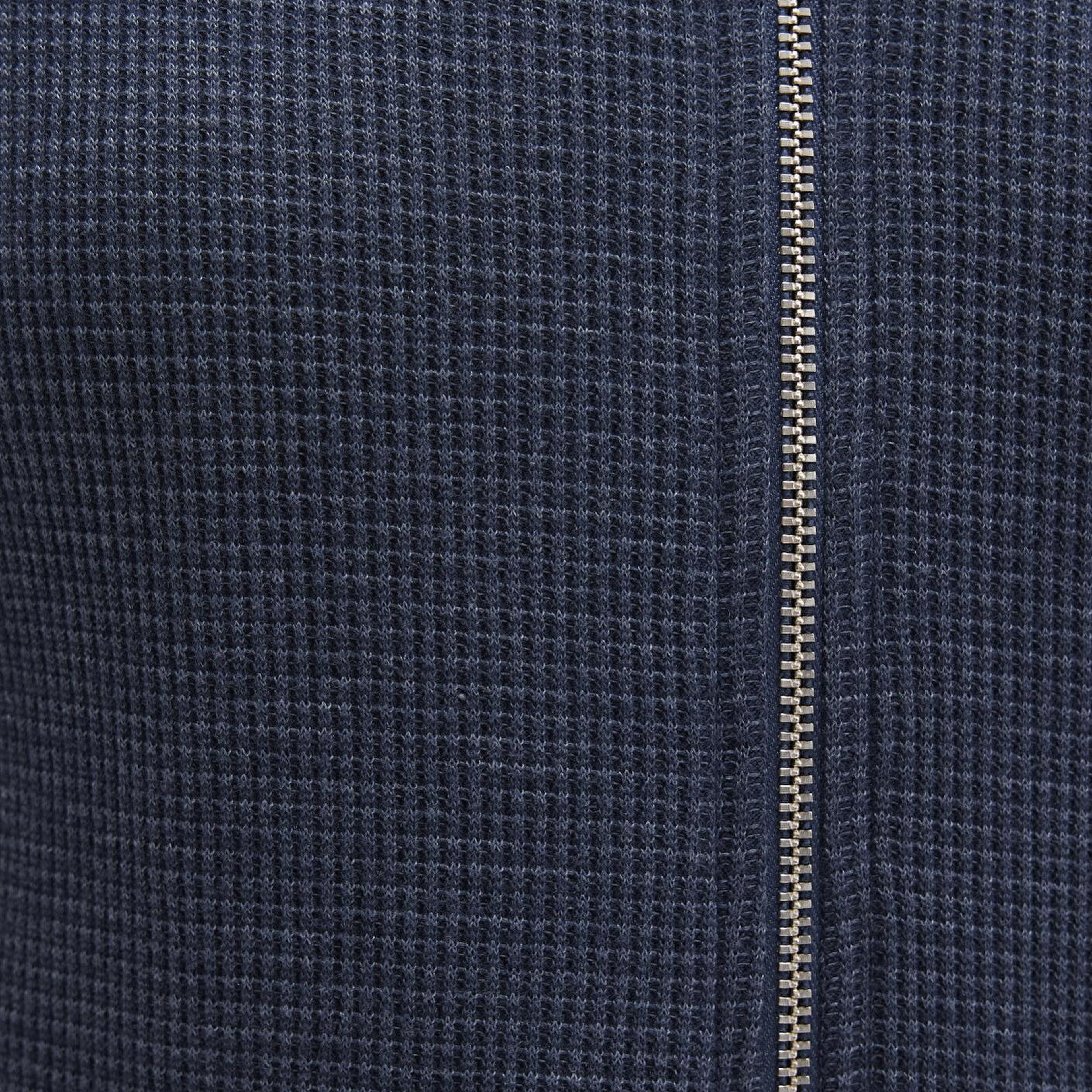 Mavi Fermuarlı Dokulu Lacivert Sweatshirt 1613383-32184