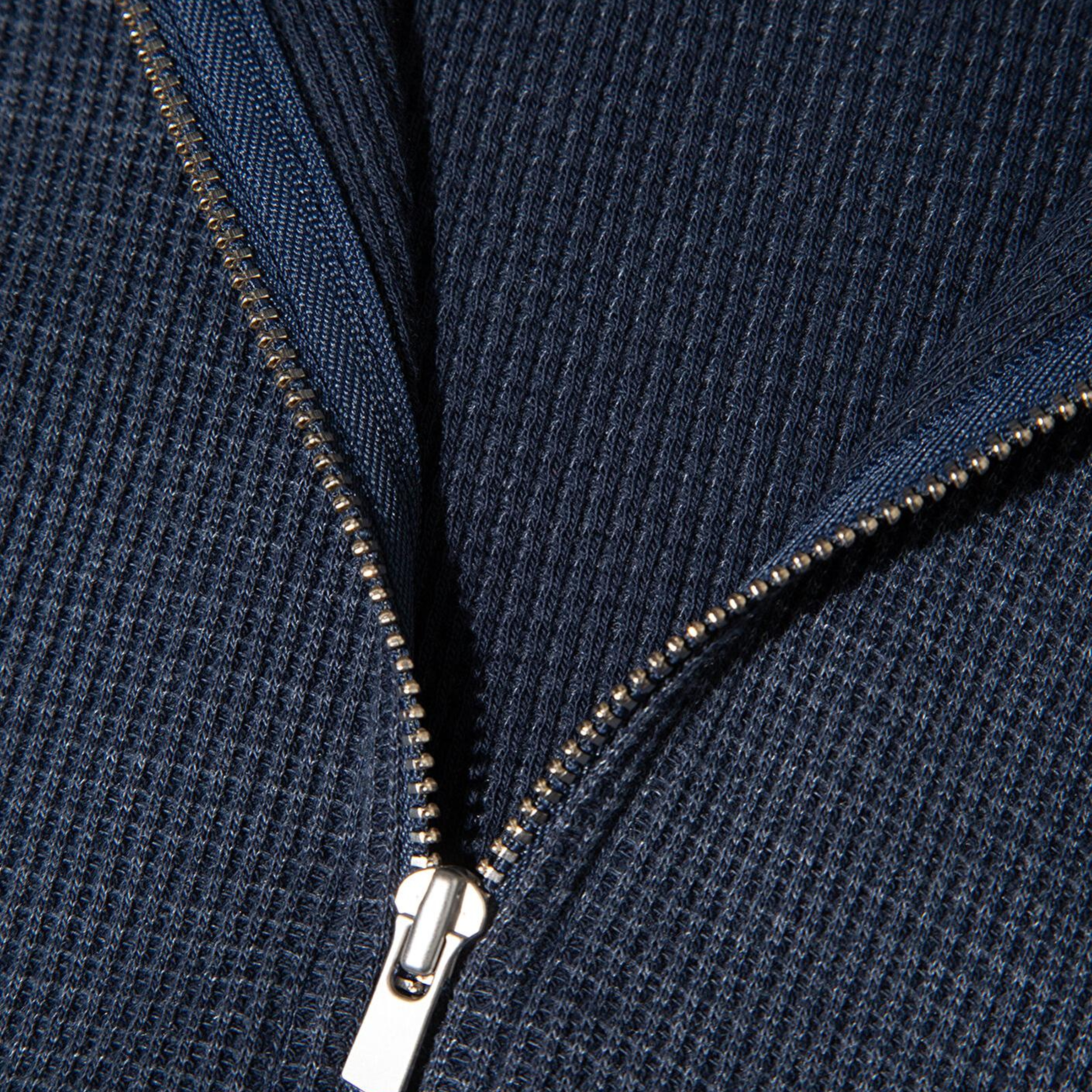 Mavi Fermuarlı Dokulu Lacivert Sweatshirt 1613383-32184