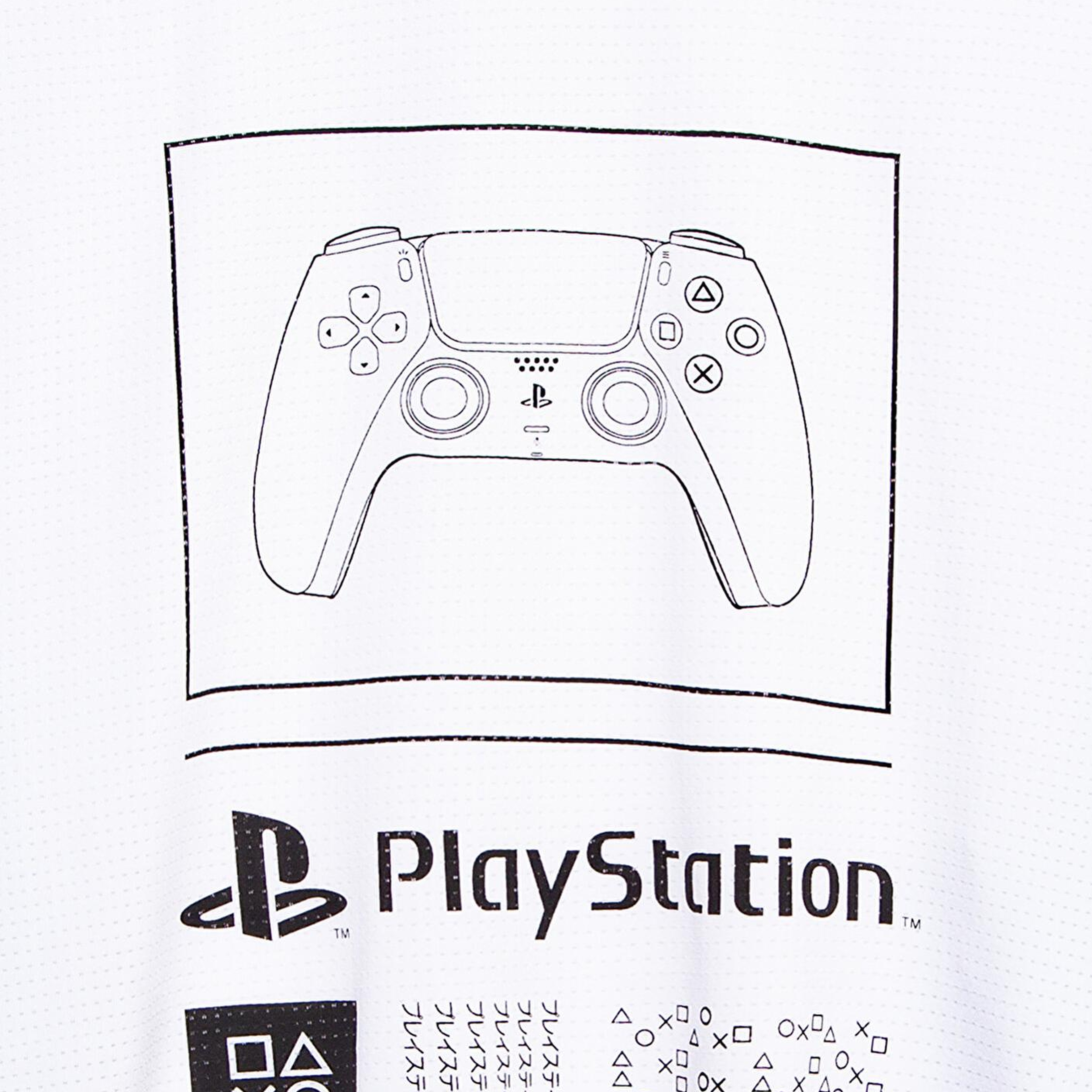 Mavi PlayStation Baskılı Beyaz Forma Tişört​ Oversize / Geniş Kesim 0612938-620