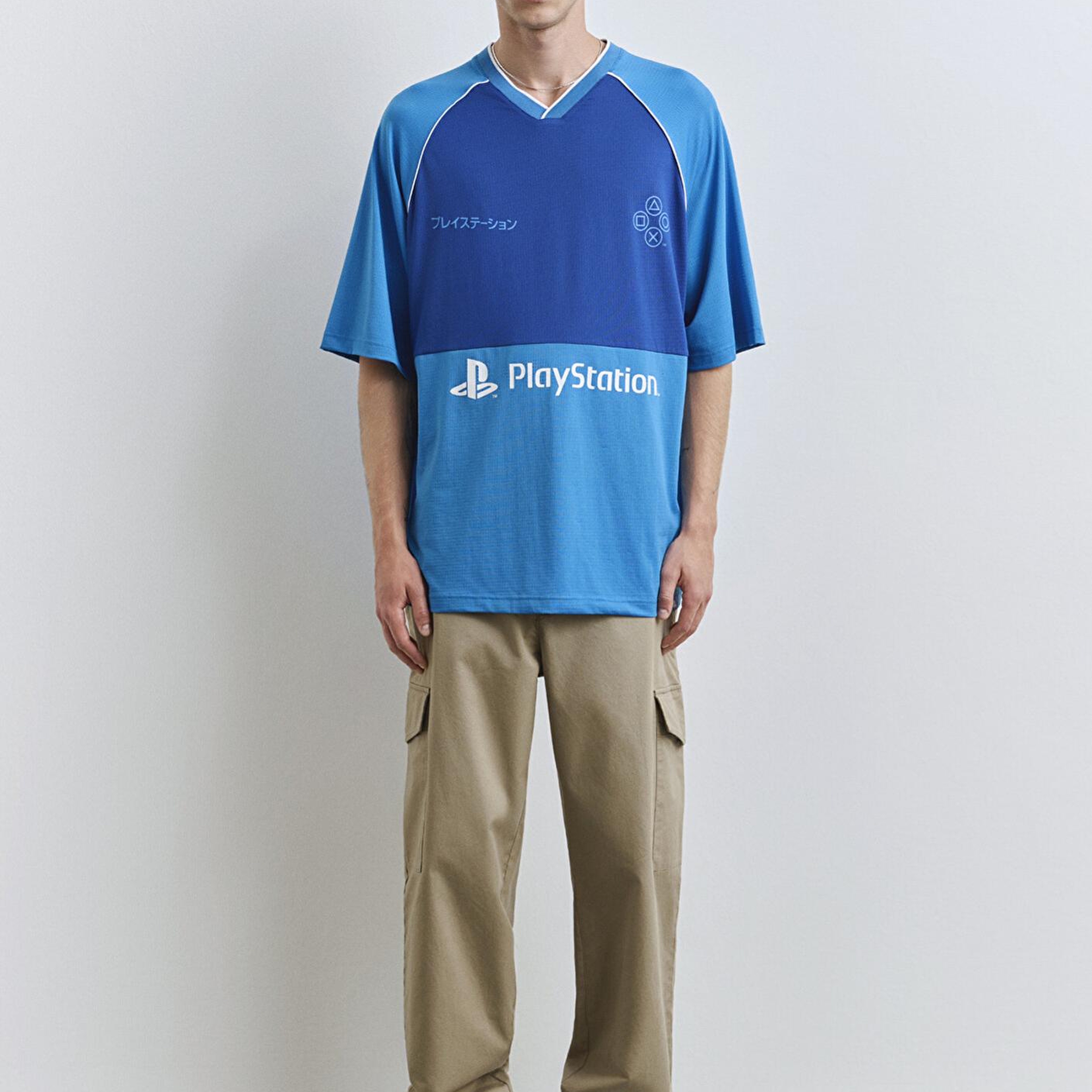 Mavi PlayStation Baskılı Mavi Forma Tişört​ Oversize / Geniş Kesim 0612939-70772