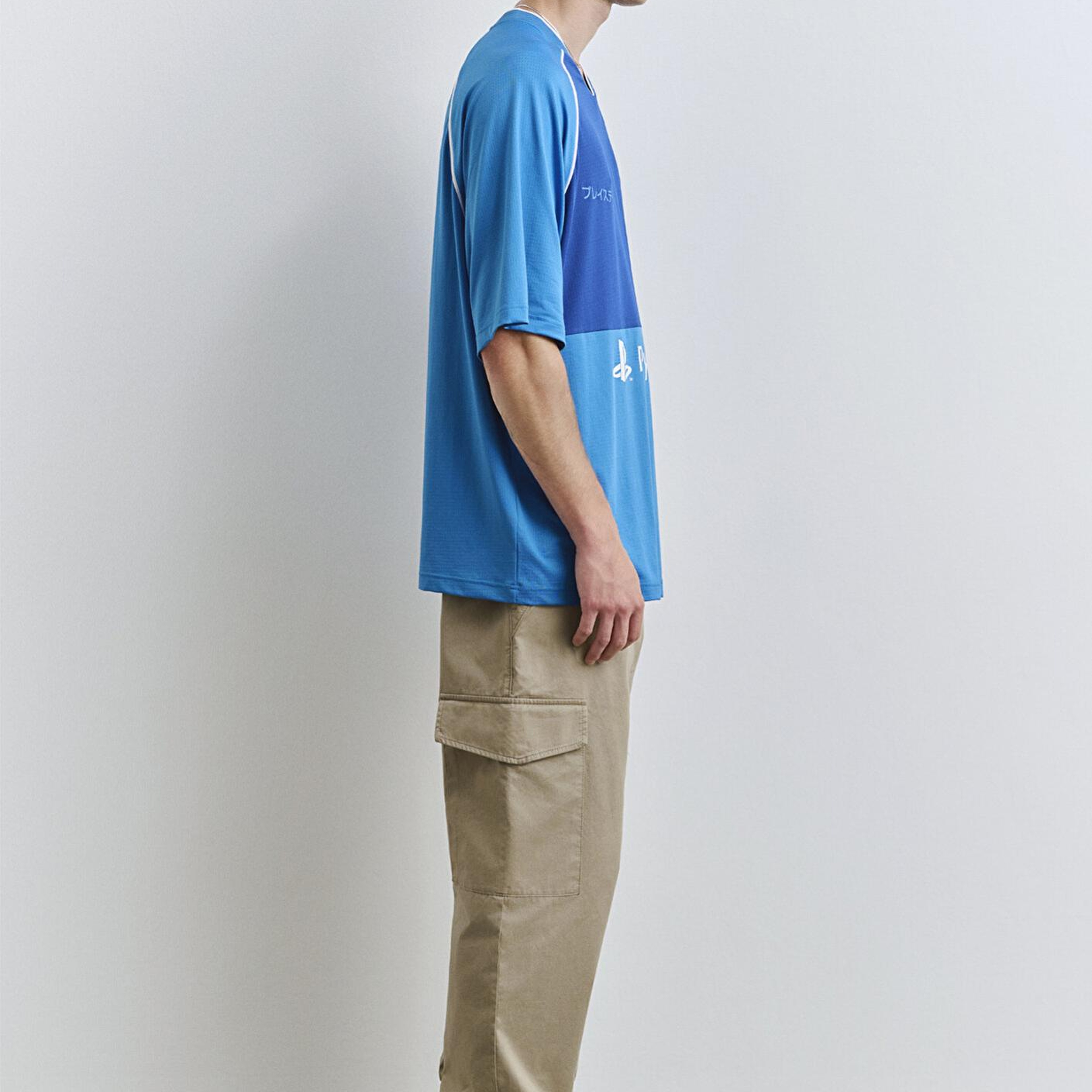 Mavi PlayStation Baskılı Mavi Forma Tişört​ Oversize / Geniş Kesim 0612939-70772