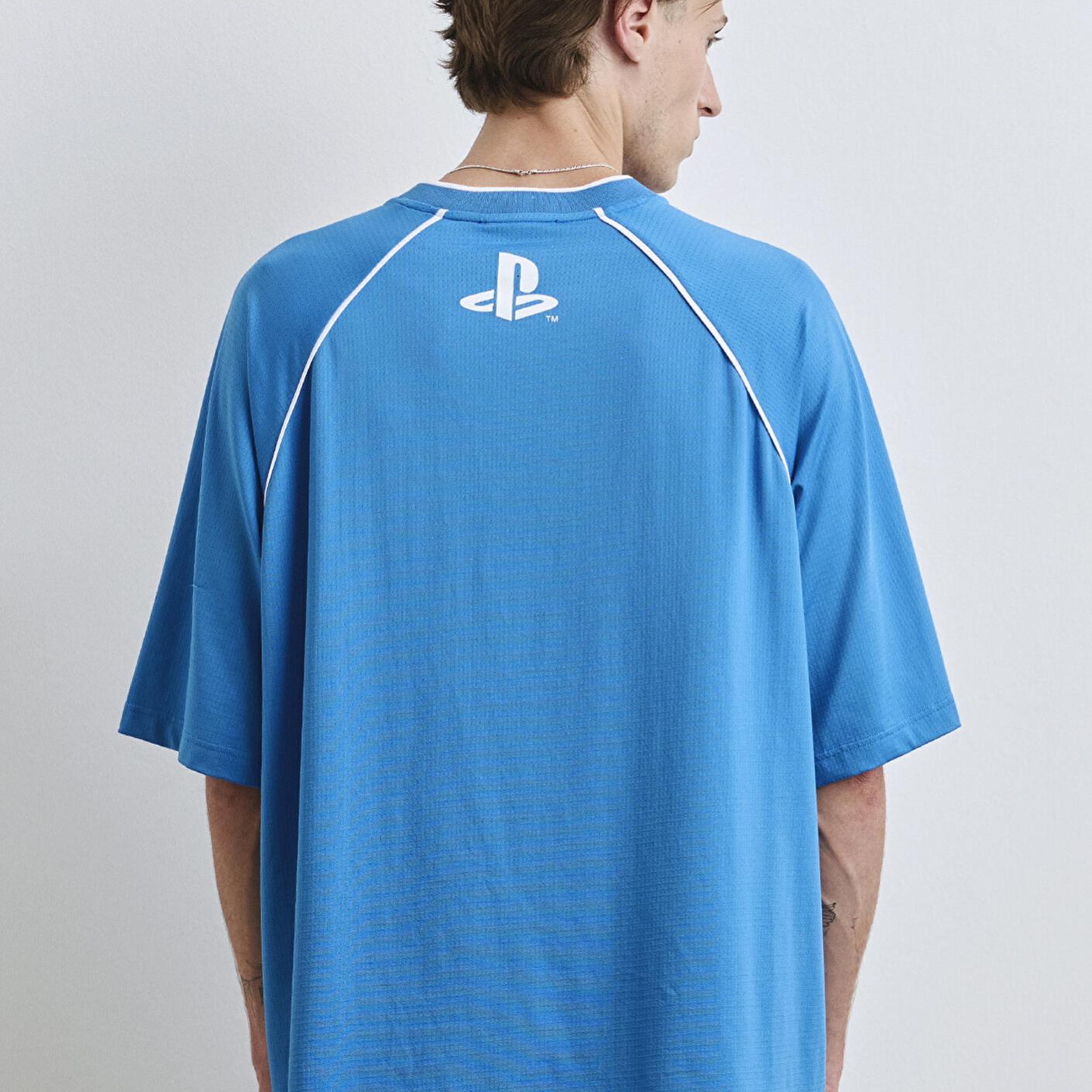 Mavi PlayStation Baskılı Mavi Forma Tişört​ Oversize / Geniş Kesim 0612939-70772